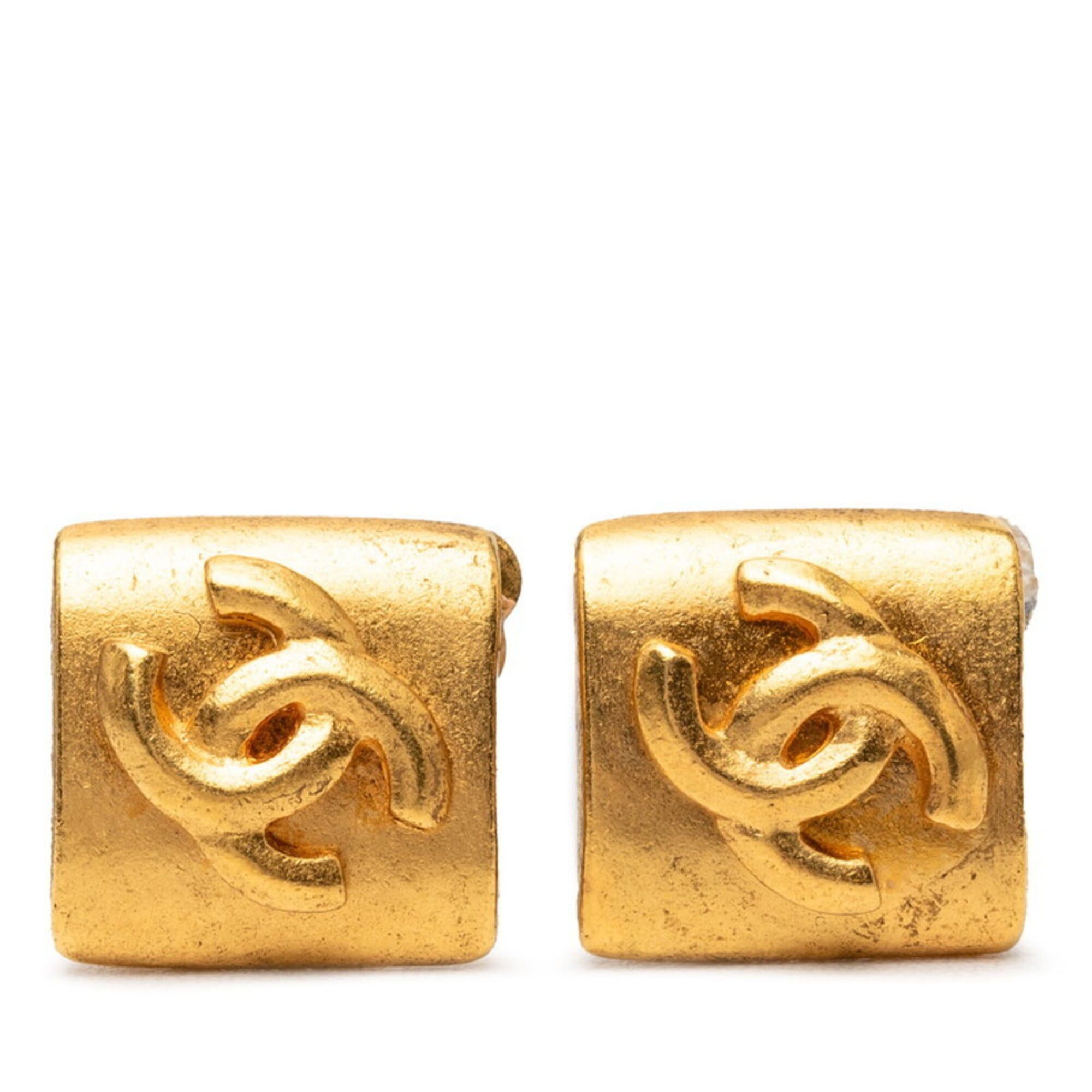 Chanel Chanel Coco Mark Vintage Earrings, Gold Plated, Women's CHANEL Size ONE SIZE - 1 Thumbnail