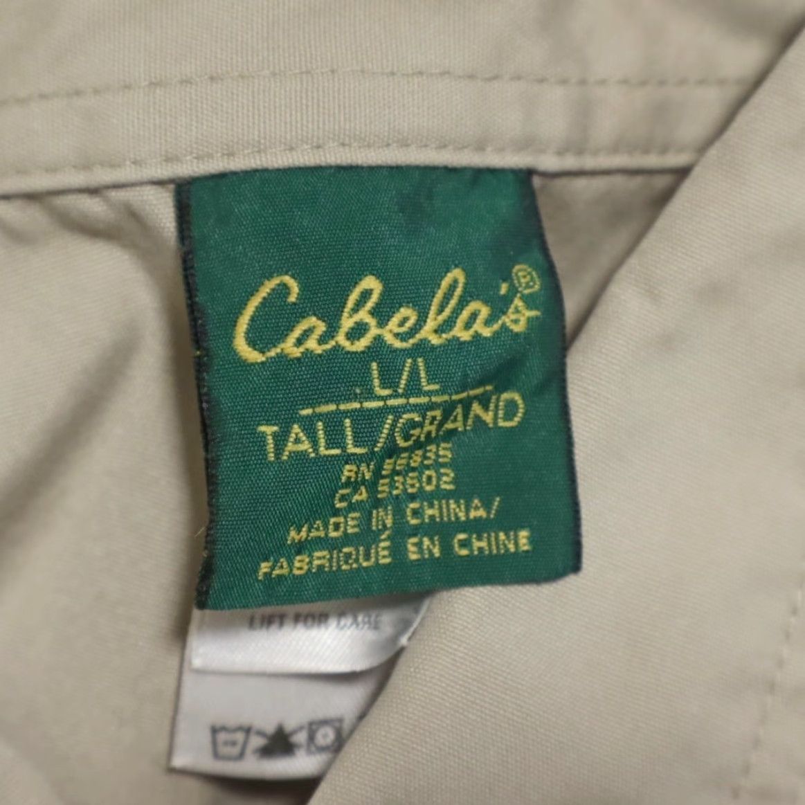 Vintage Cabelas Outfitter Employee Cotton Blend Solid Button Down Shirt Tan Men's LT Shirt Adult Mens Size US L / EU 52-54 / 3 - 5 Thumbnail