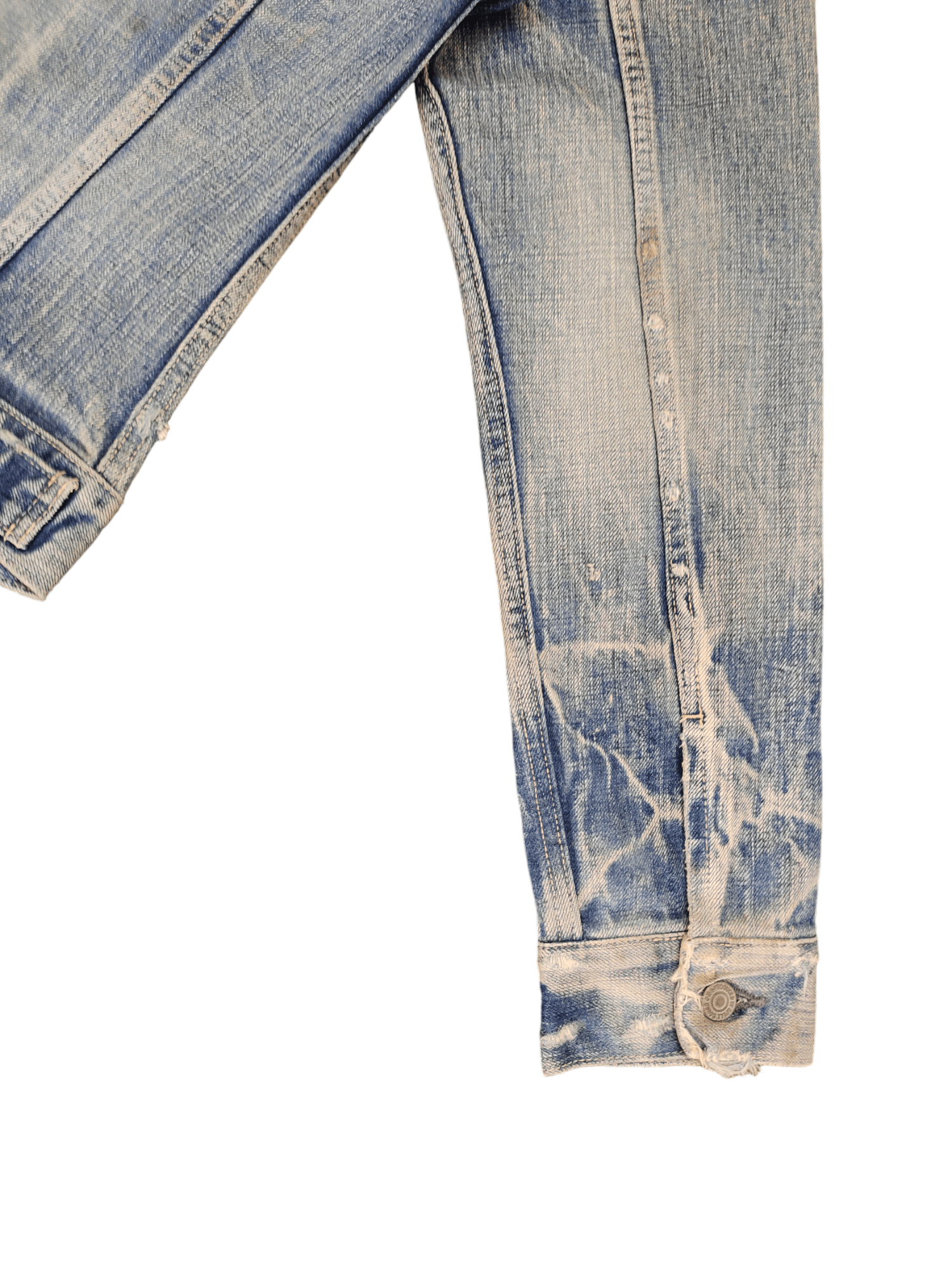 Number (N)ine × Undercover 1990s Spellbound Clawmark Distress Faded Denim Jacket Size US S / EU 44-46 / 1 - 14 Thumbnail