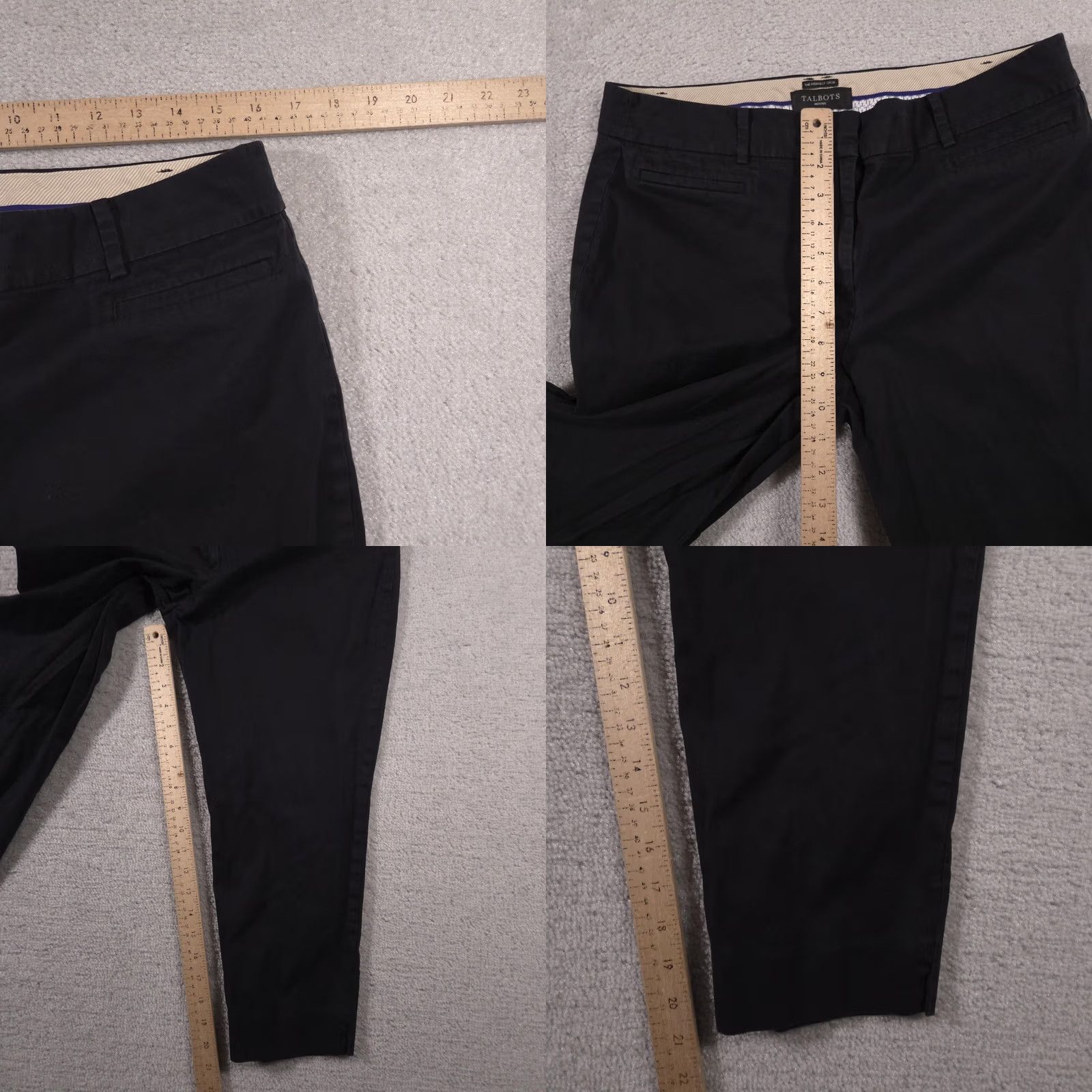 Talbots Talbots Pants Womens 12P The Perfect Crop Petite Stretch Career Office Blue Straight Zip Front Pockets Mens? Size 34" / US 12 / IT 48 - 8 Thumbnail