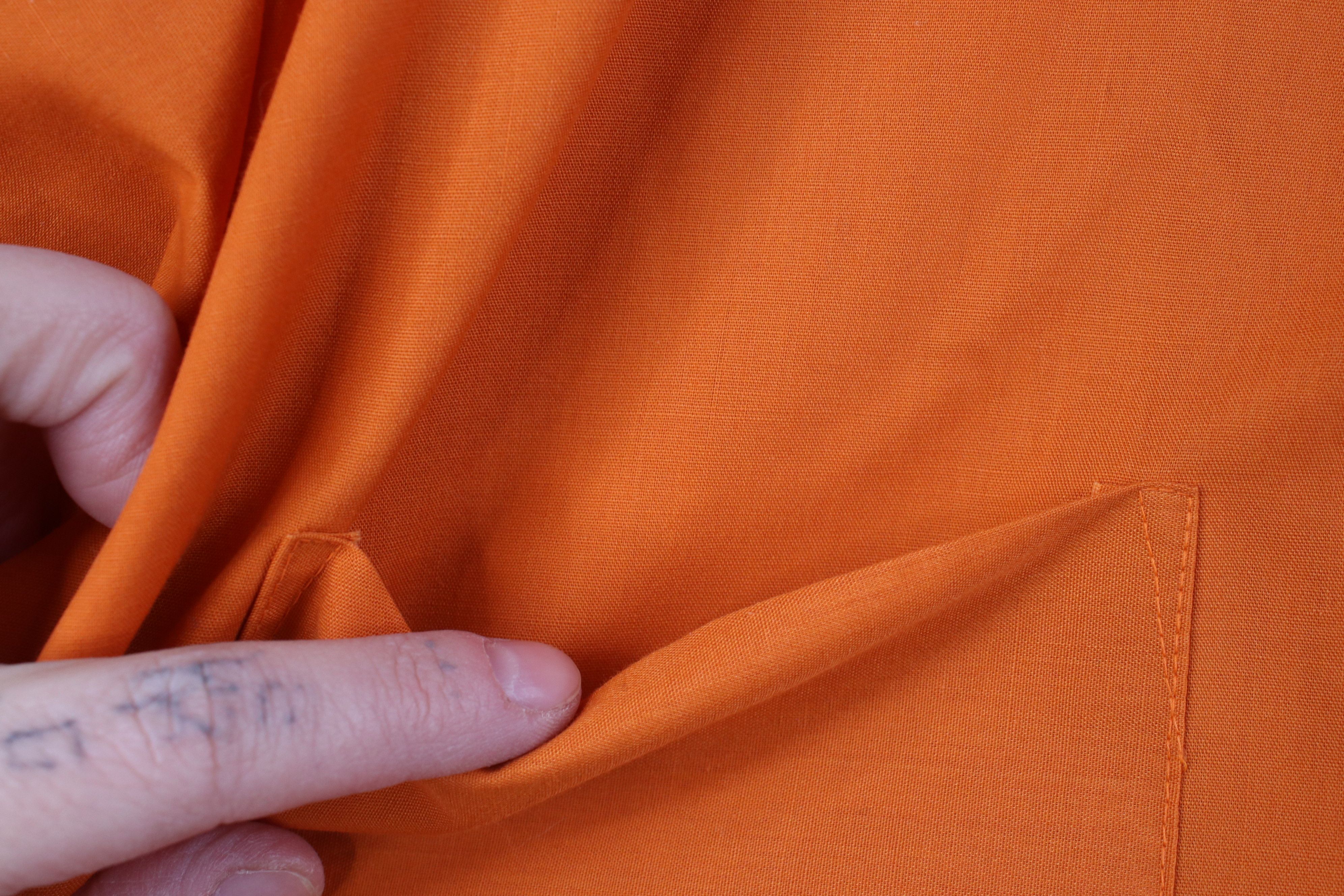Vintage Vintage 70s Streetwear Short Sleeve Button Shirt Orange Size US M / EU 48-50 / 2 - 6 Thumbnail