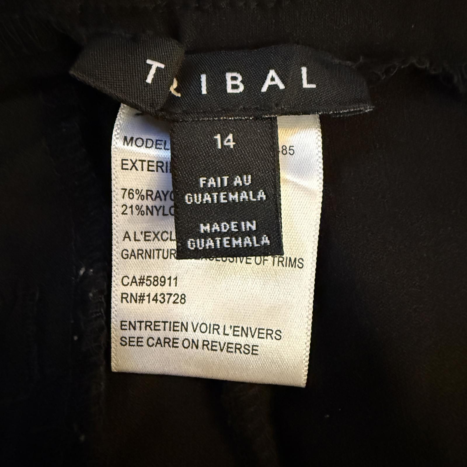 Tribal Streetwear Tribal black pull-on ankle pants ponte workwear – women’s 14 Size 36" / US 14 / IT 50 - 5 Thumbnail