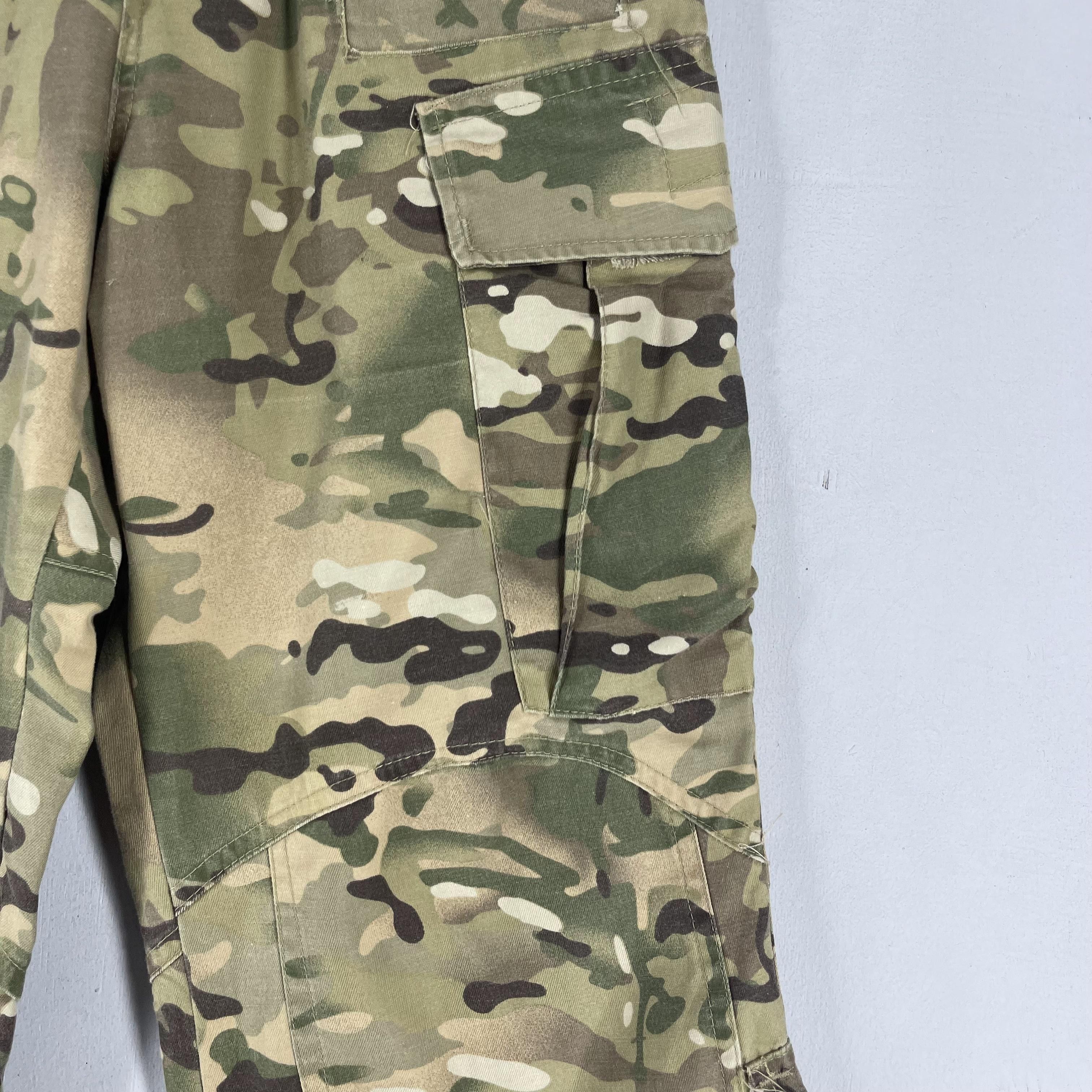 Vintage W28 L28 Vintage Military Camouflage Cargo Drawstring Pant Size US 27 - 4 Thumbnail