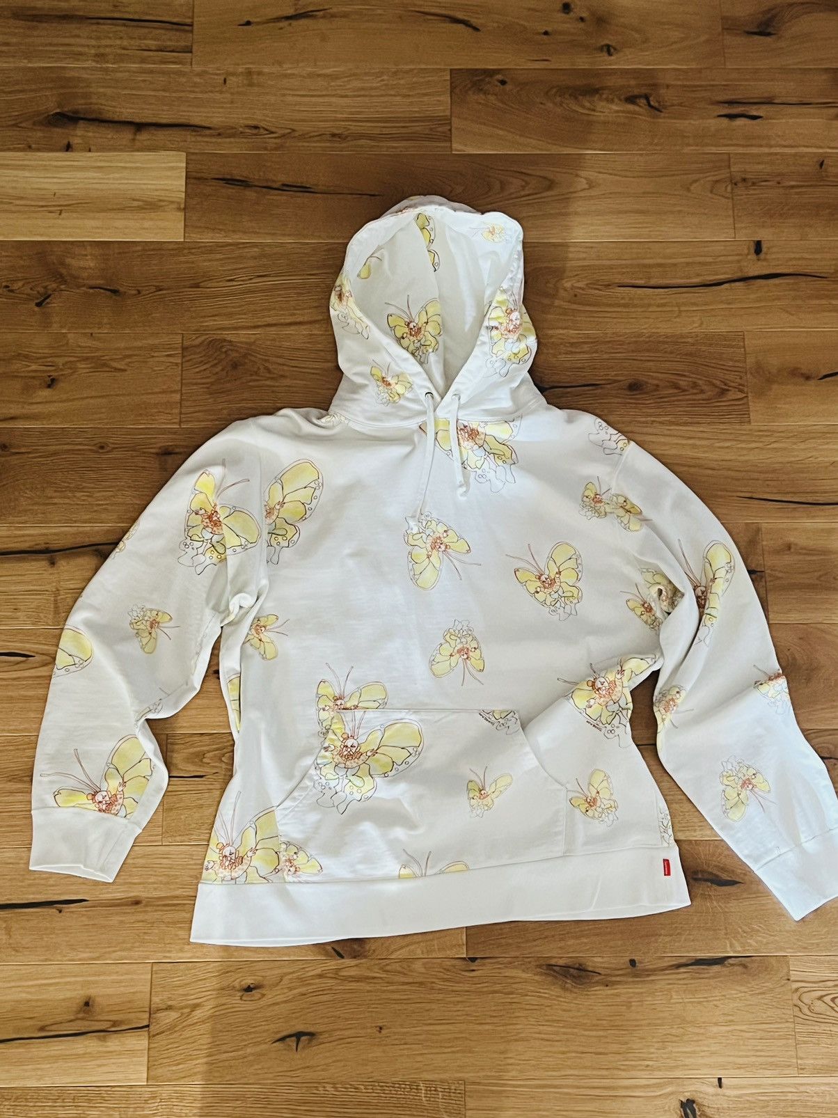 image of Supreme Gonz Butterfly Hoodie L in White, Men's (Size Large)