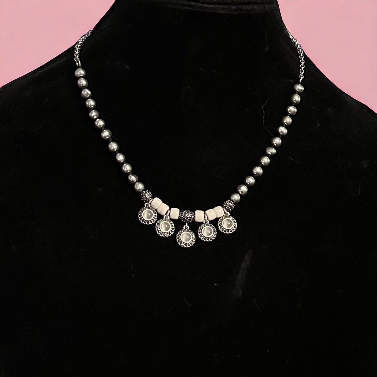 Lucky Brand Lucky Brand silver tone beaded dangle necklace Size ONE SIZE - 1 Thumbnail