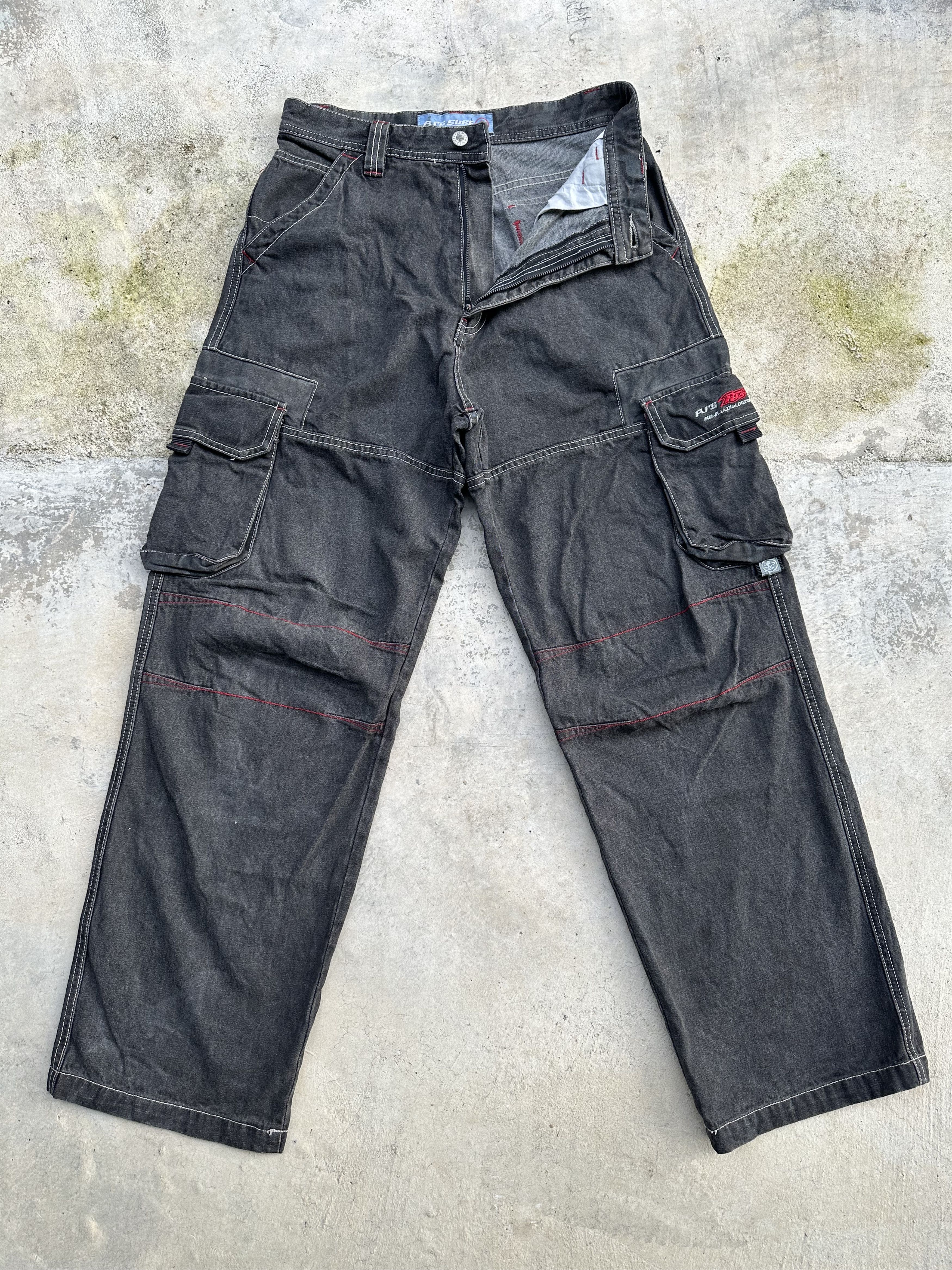 JNCO Vintage 90s Pj’s Surf Baggy Denim Multi Pocket Jeans Size US 29 - 3 Thumbnail
