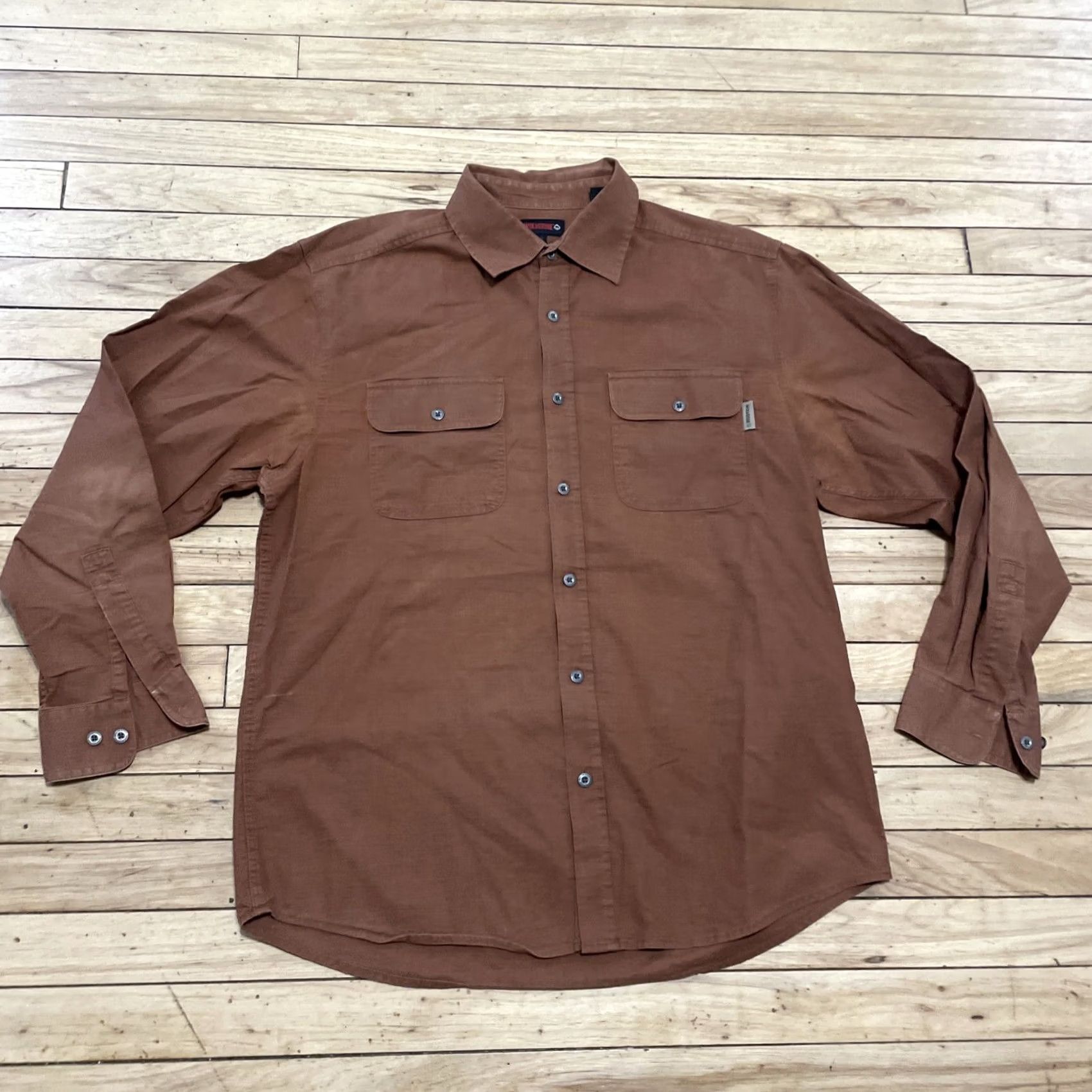 Rusty VINTAGE Wolverine Button-Up Western Shirt Men L Rust Brown Outdoor Y2k Streetwear L Size US L / EU 52-54 / 3 - 2 Thumbnail