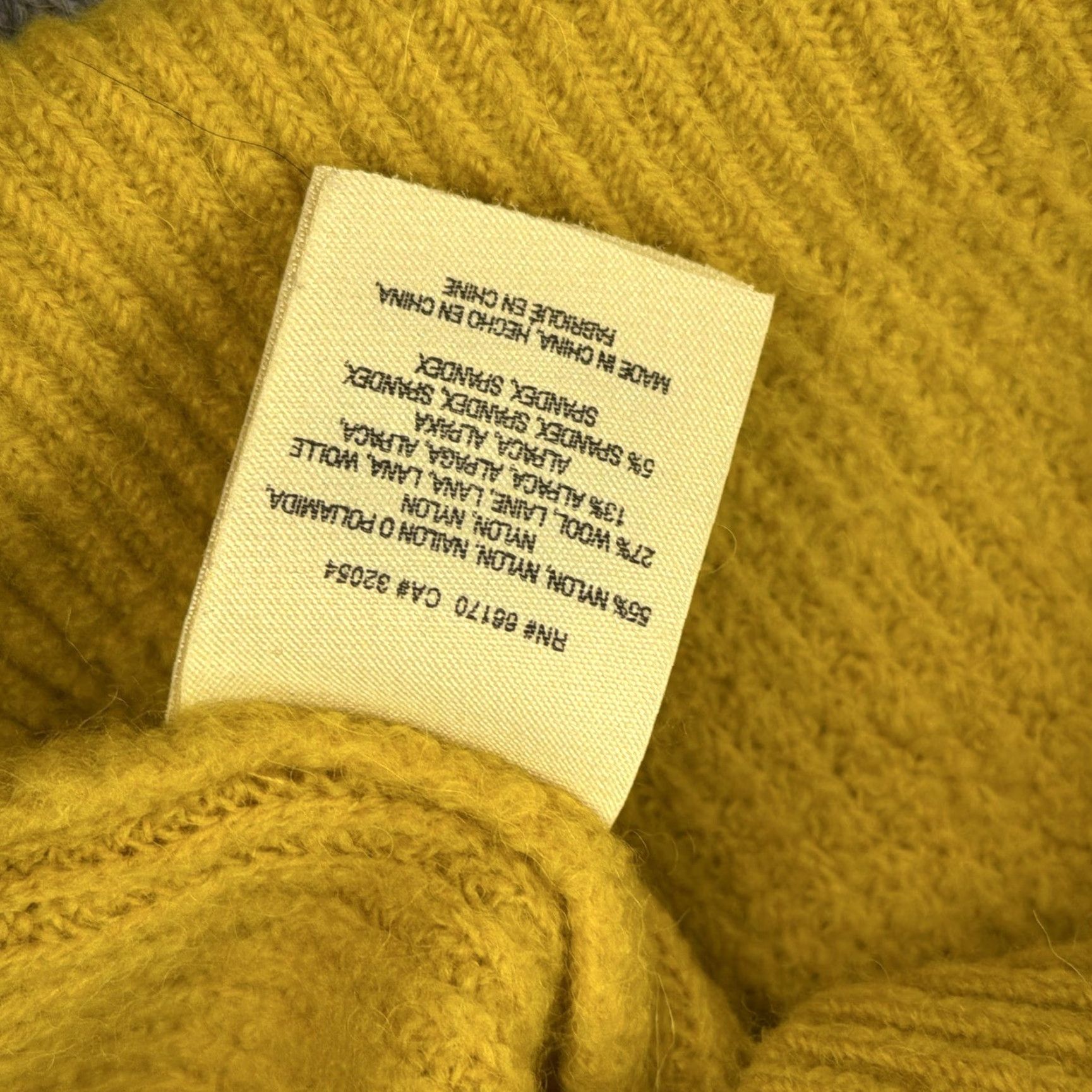 Anthropologie Anthropologie Sweater Womens PL Yellow Moth Wool Alpaca Mock Neck Pullover Knit Size L / US 10 / IT 46 - 5 Thumbnail