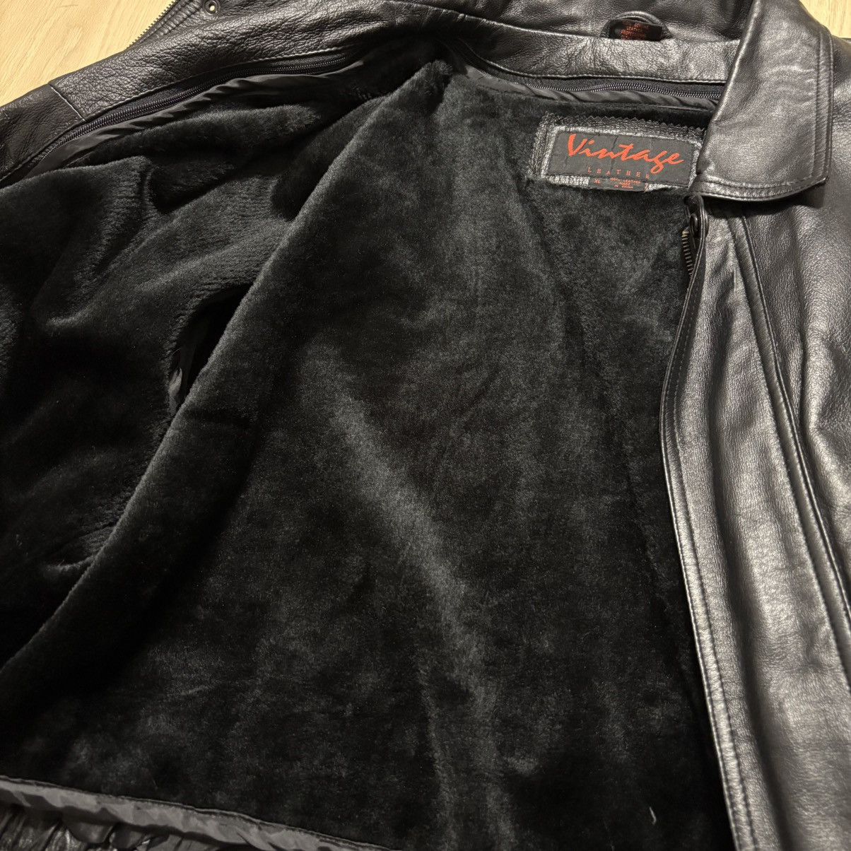 Vintage Vintage leather jacket with Size US XL / EU 56 / 4 - 3 Thumbnail
