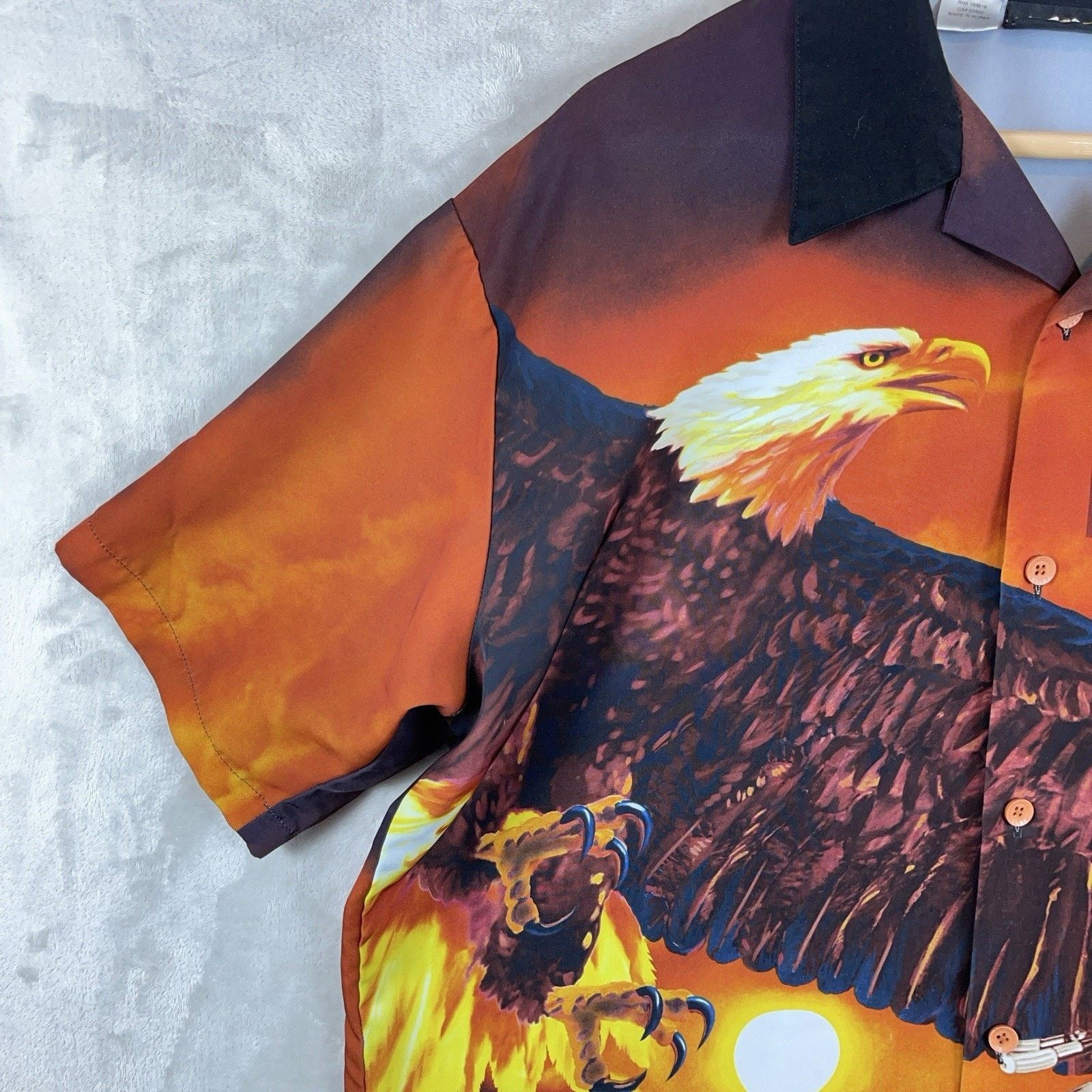 Harley Davidson Vtg Harley Davidson Sunset Eagle Motorcycle AOP Shirt XL Size US XL / EU 56 / 4 - 5 Thumbnail