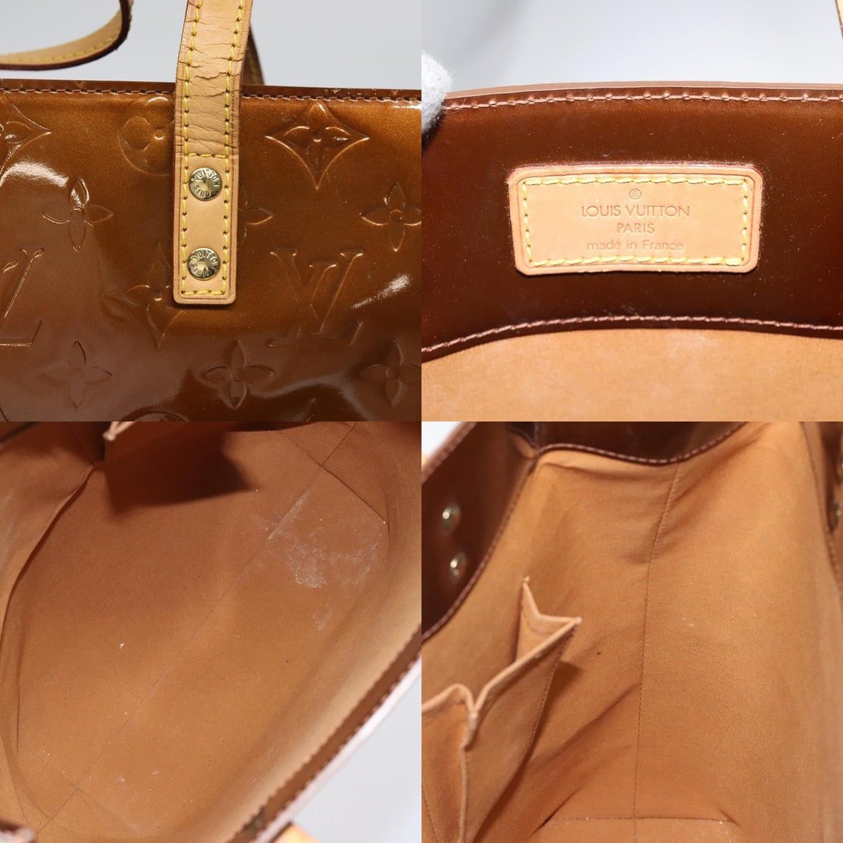 Louis Vuitton LOUIS VUITTON Monogram Vernis Reade MM Hand Bag Bronze Size ONE SIZE - 11 Thumbnail