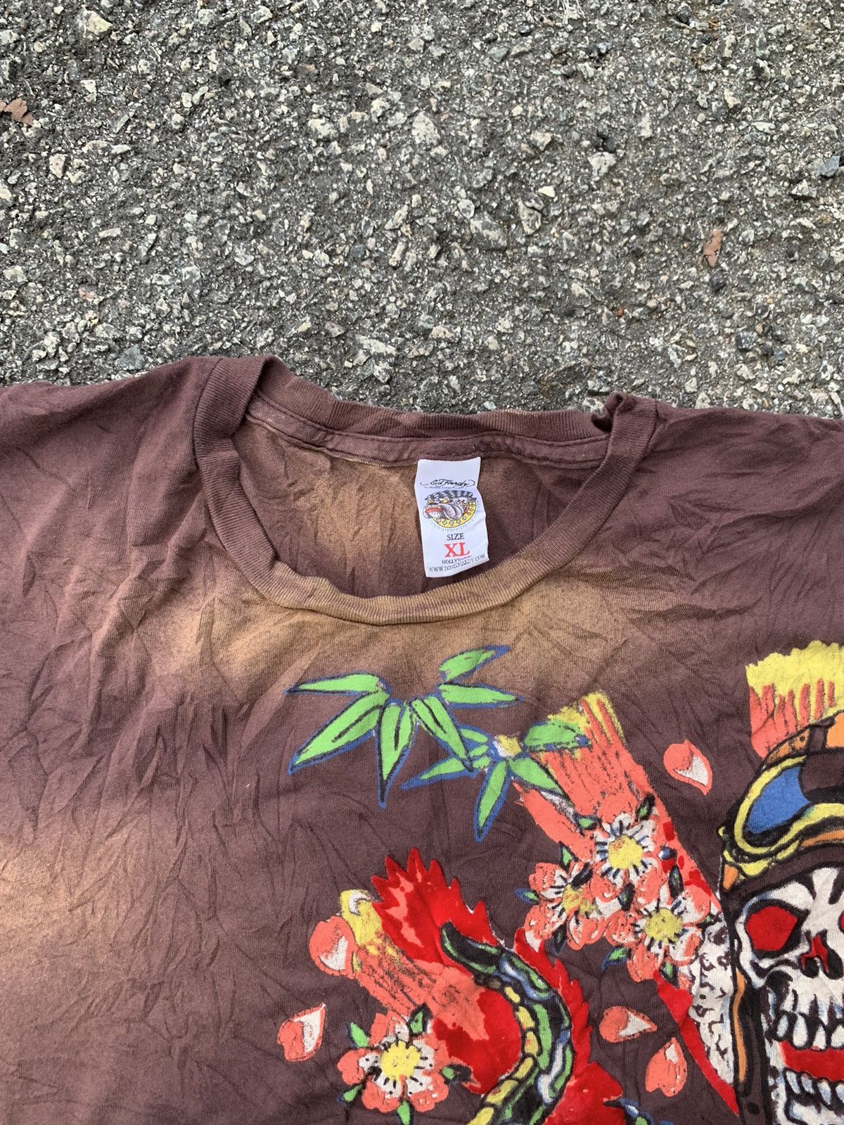 Christian Audigier × Ed Hardy Ed Hardy By Christian Audigier Skull Dragon Two Tone Shirt☠️🐉 Size US XL / EU 56 / 4 - 11 Thumbnail