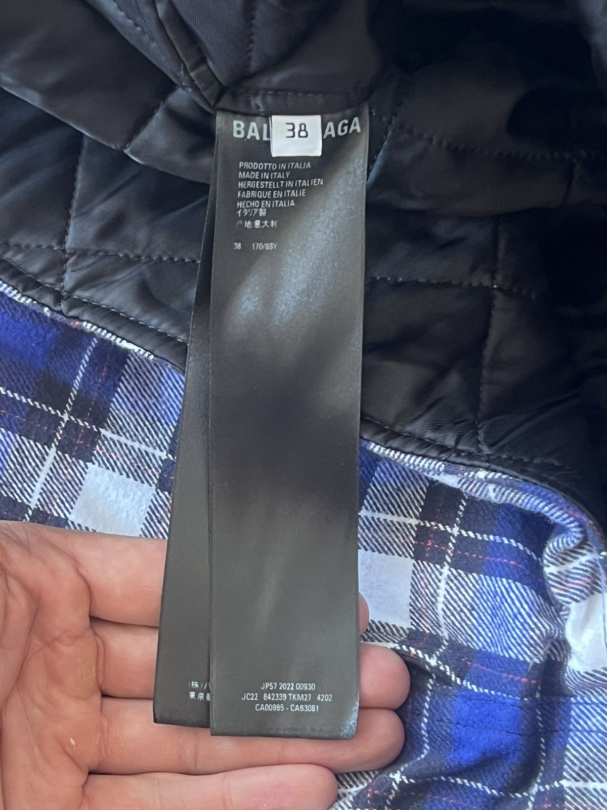 Balenciaga Balenciaga Quilt Lined Flannel Size US XL / EU 56 / 4 - 7 Thumbnail