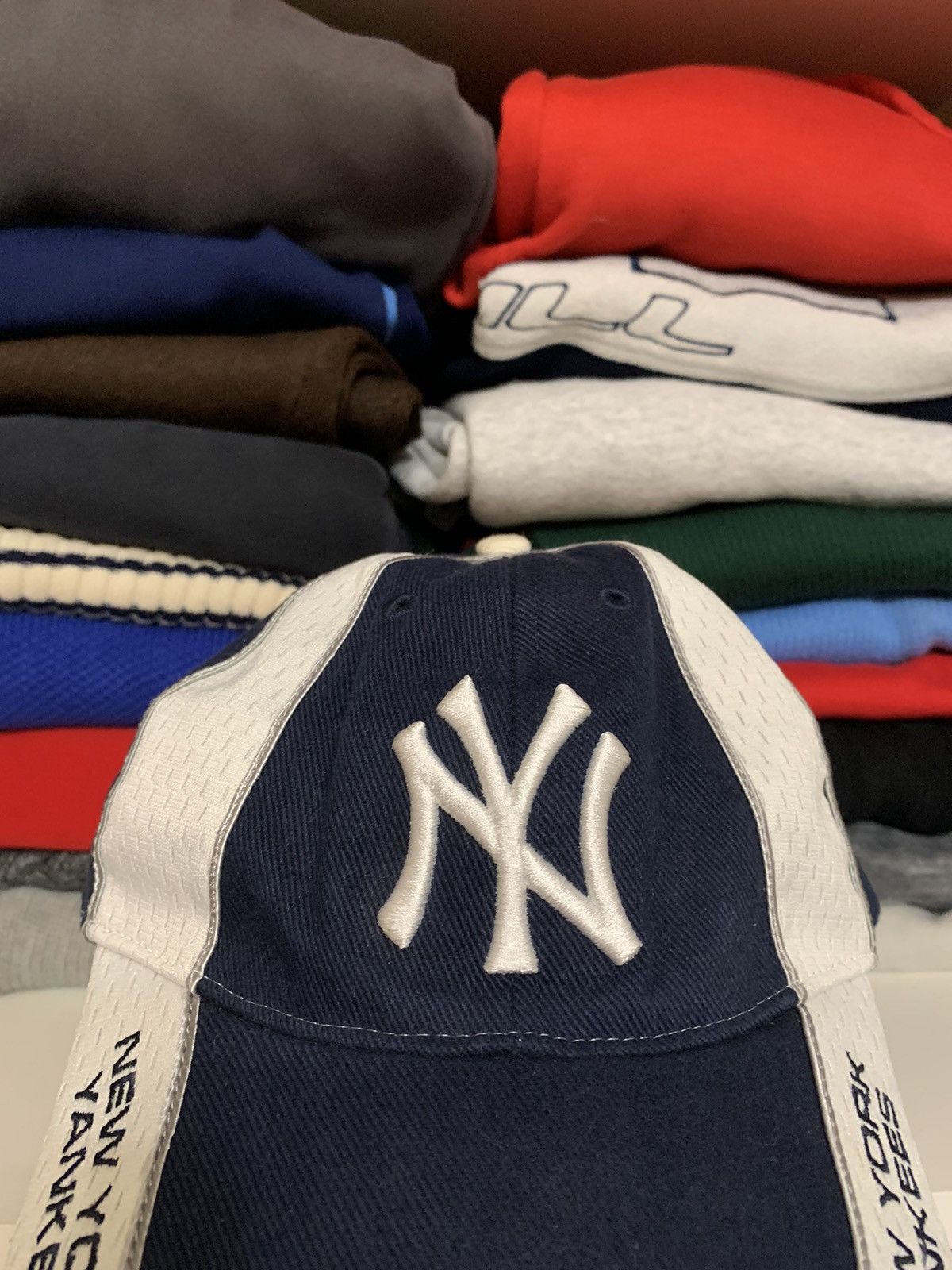 New York Yankees × Vintage Vintage New York Yankees Big Logo Cap Hat Size ONE SIZE - 3 Thumbnail
