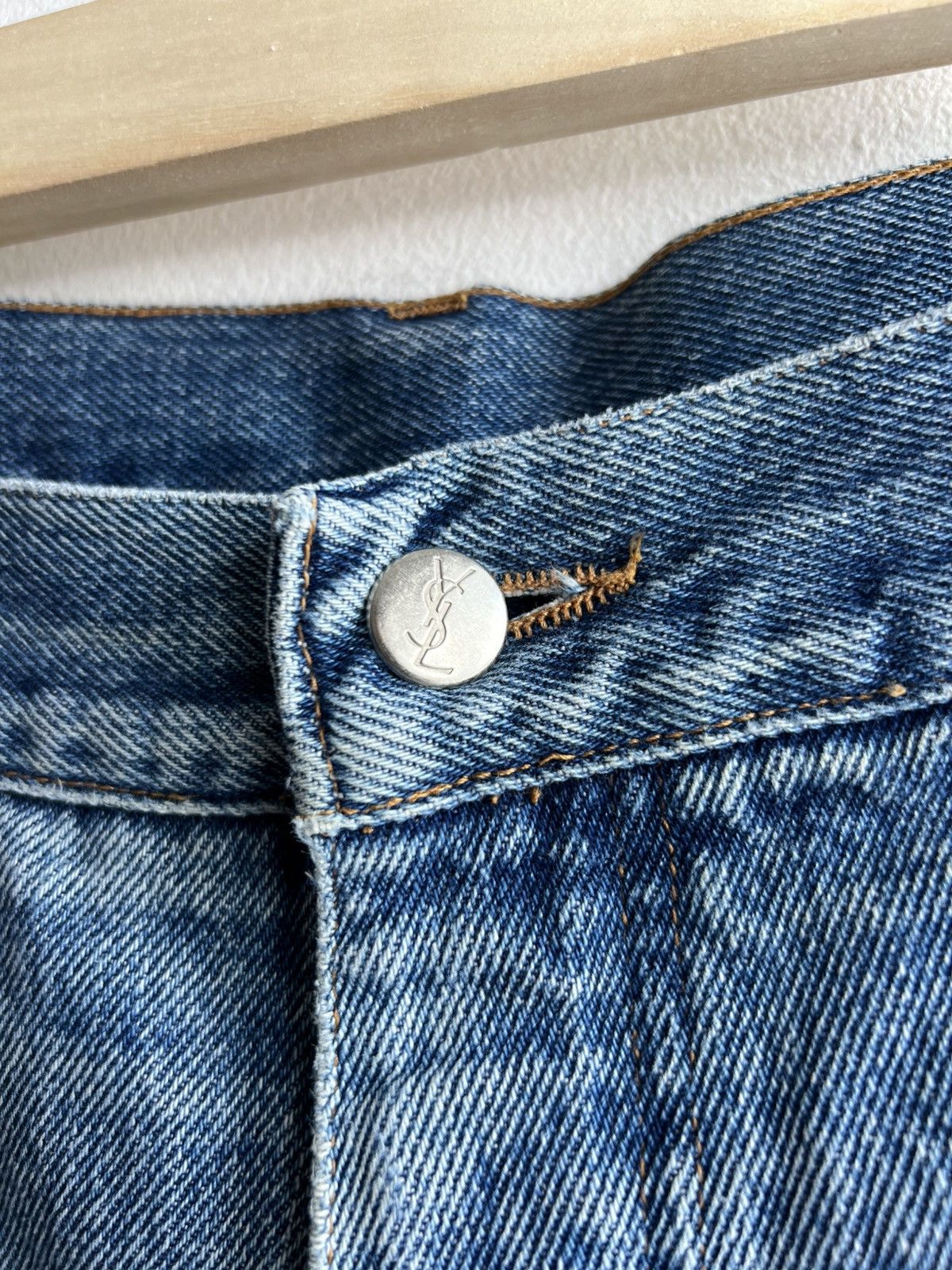 Yves Saint Laurent Vintage Yves Saint Laurent YSL Mens Blue Denim Jeans Pants Size US 38 / EU 54 - 8 Thumbnail