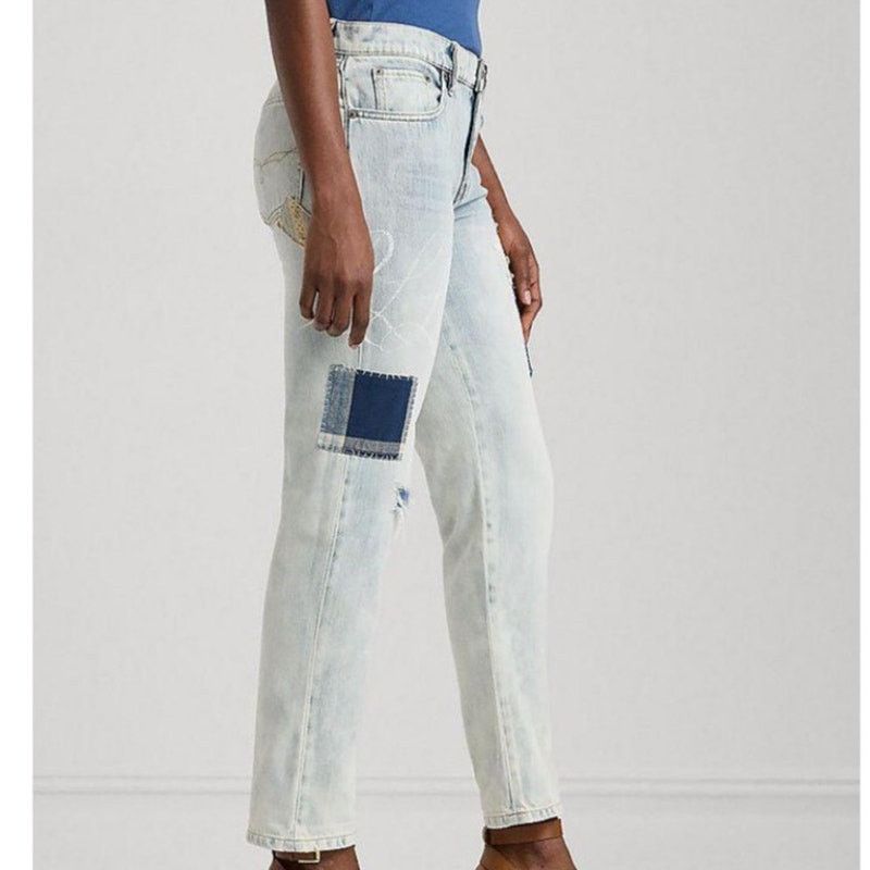 Lauren Ralph Lauren Ralph Lauren Patchwork Relax Tapered Ankle Jeans 28/6 Size 28" / US 6 / IT 42 - 3 Thumbnail