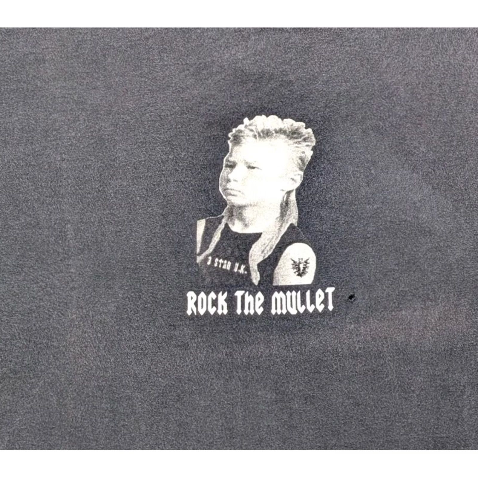 Vintage VINTAGE Rock The Mullet Shirt 3 Star UK Made In USA Punk Grunge Y2K Faded Large Size US L / EU 52-54 / 3 - 4 Thumbnail