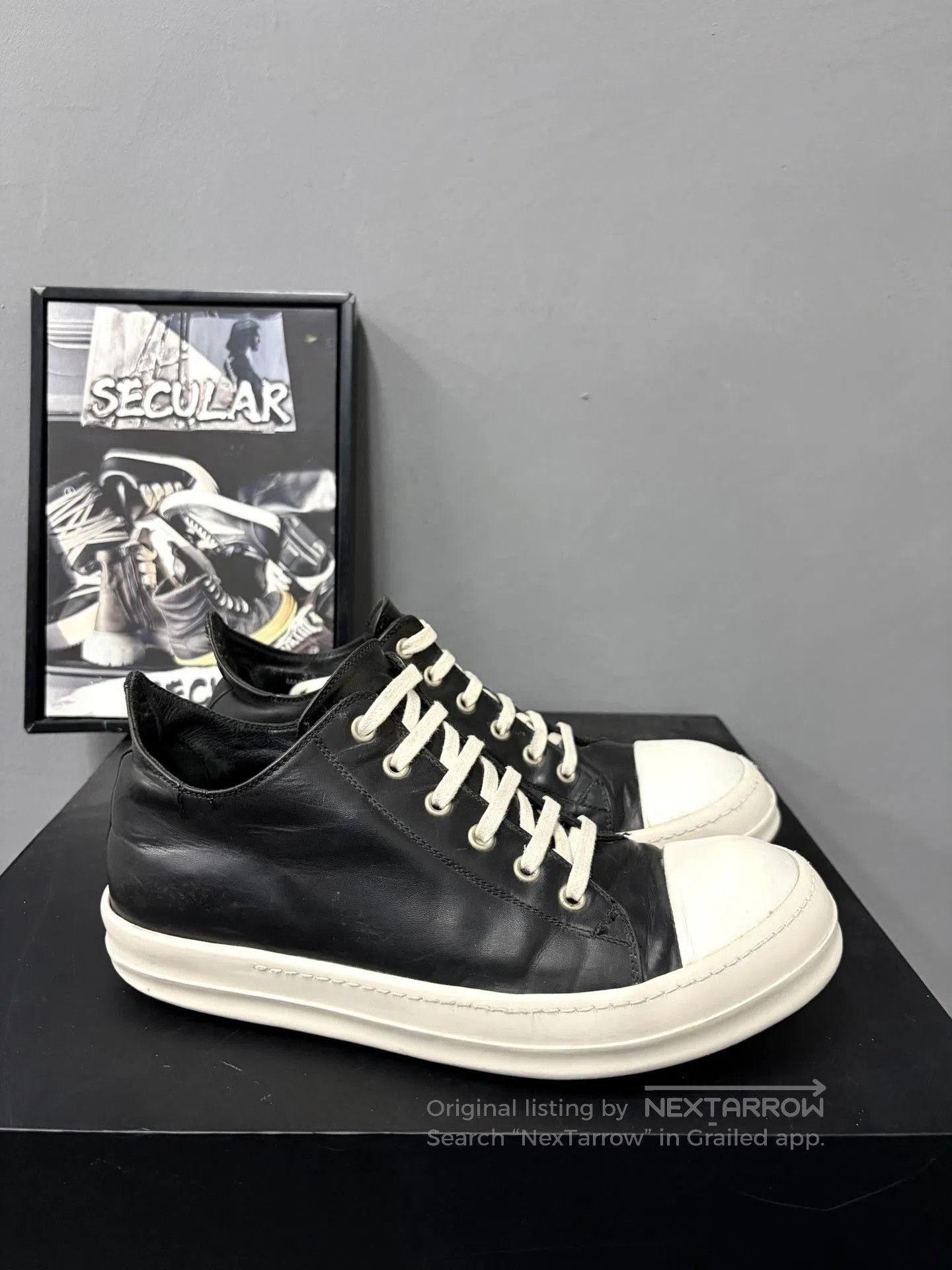 Rick Owens Rick Owens 16SS Men's Black White Low. Size US 7.5 / EU 40-41 - 4 Thumbnail