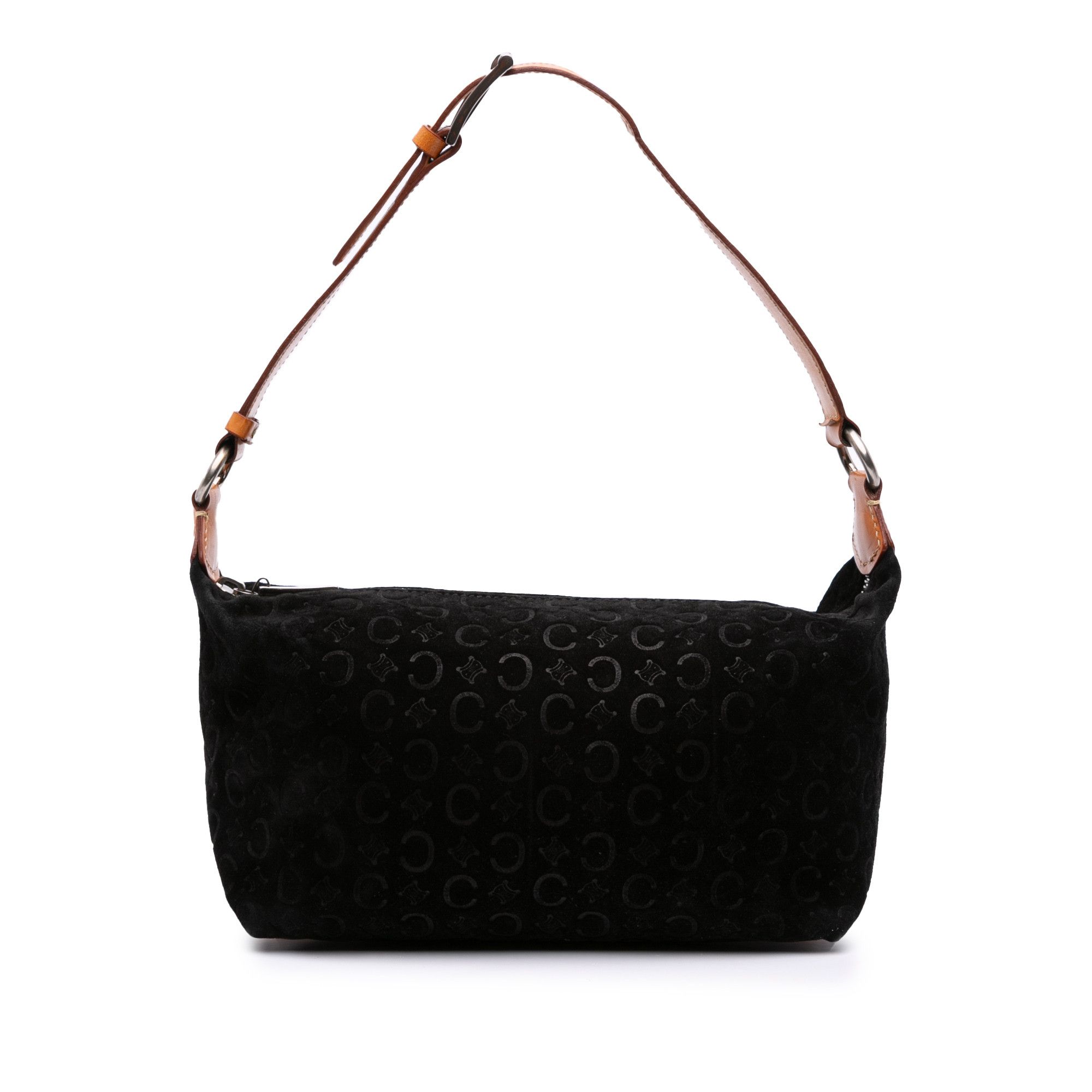 バッグ CELINE C MACADAM SUEDE SHOULDER BAG Céline Celine Brown C Macadam Suede Shoulder Bag Dark brown