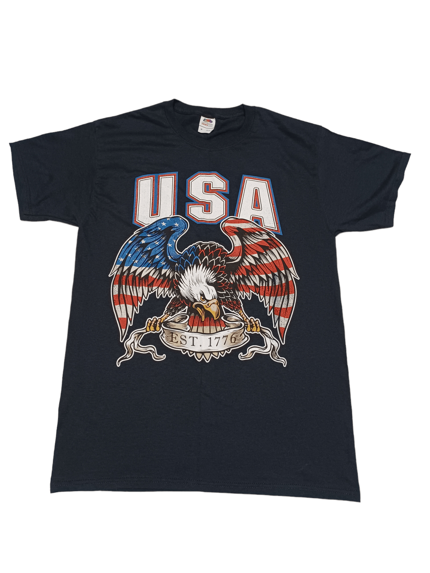 Fruit Of The Loom FOTL 90S MADE IN HAITI USA FLAG AND EAGLE TEE Size US M / EU 48-50 / 2 - 1 Thumbnail