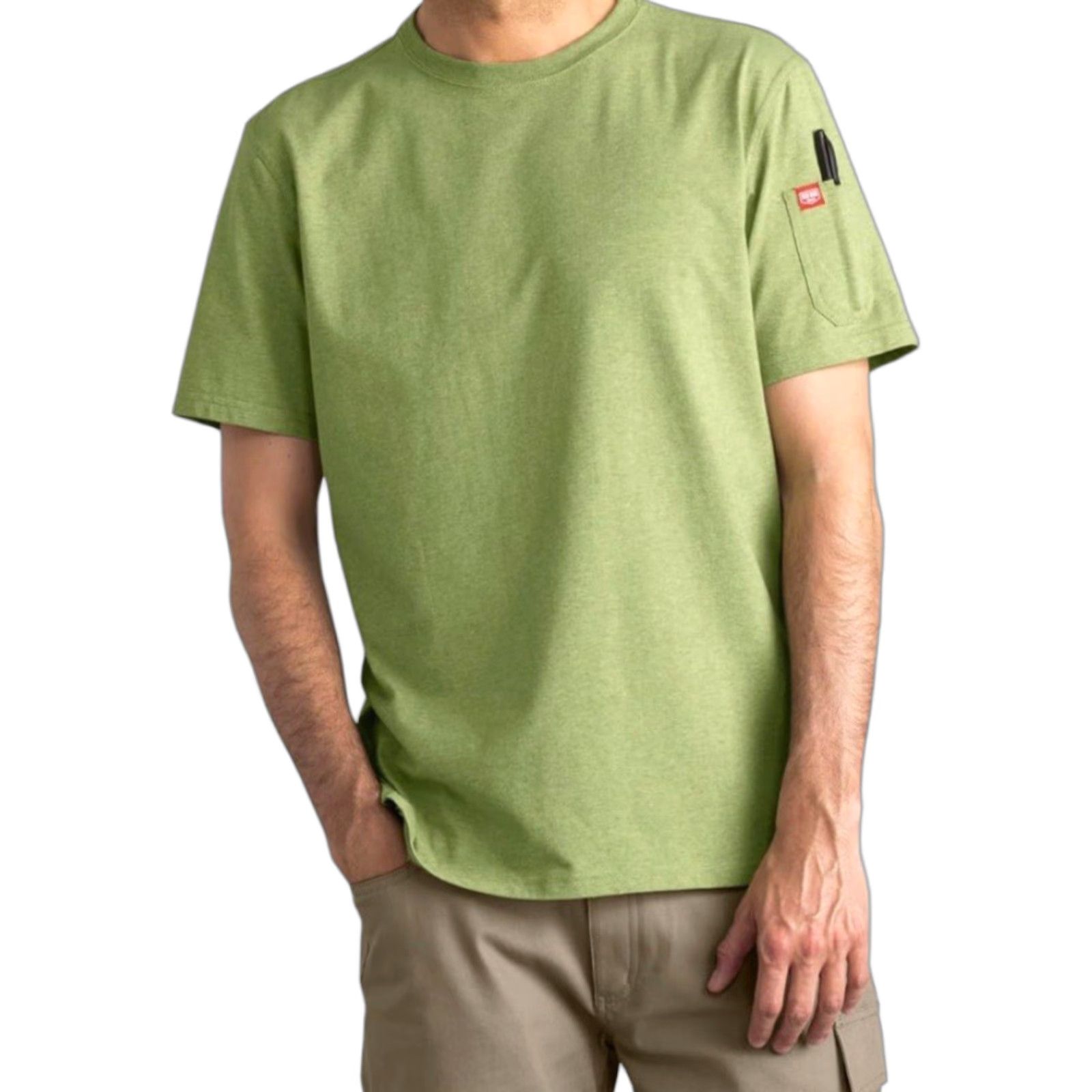 Red Kap Red Kap Shirt Mens S Short Sleeve Midweight Performance Tee Heathered Fern Sz S Green NWT Regular Comfort Lightweight Restored as: Size US 29 - 1 Thumbnail
