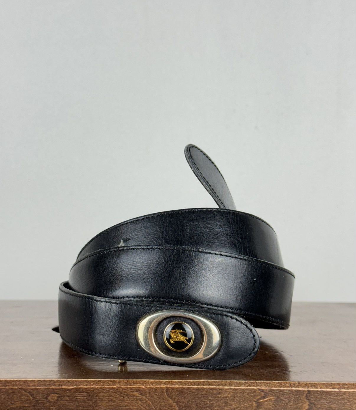 Burberry × Leather Leather belt Burberry y2k original luxury casual item Size ONE SIZE - 1 Thumbnail