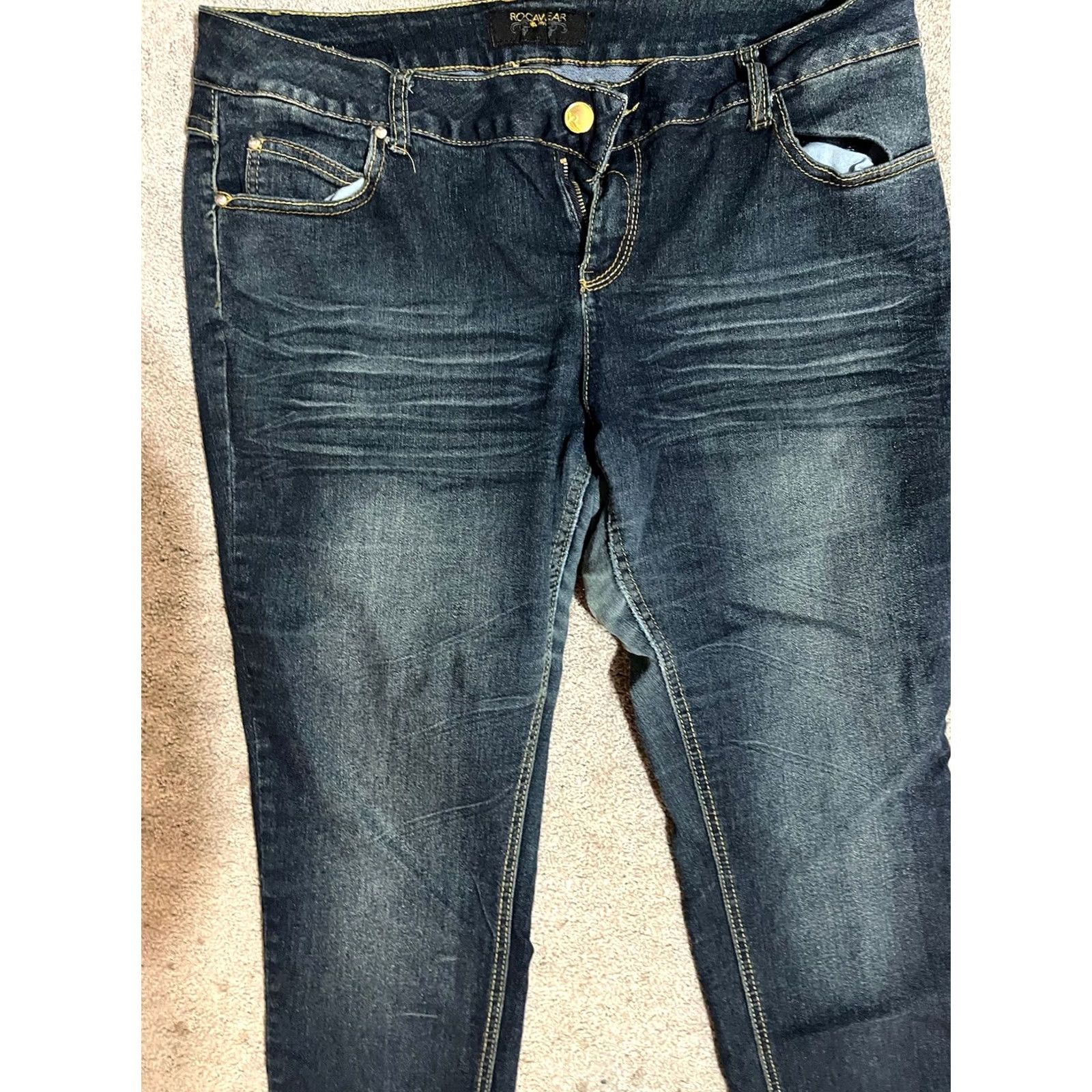 Rocawear Rocawear Skinny Jeans Women's Sz 18 Mid Rise Stretch Pockets Embellish Size 40" / US 18 - 4 Thumbnail