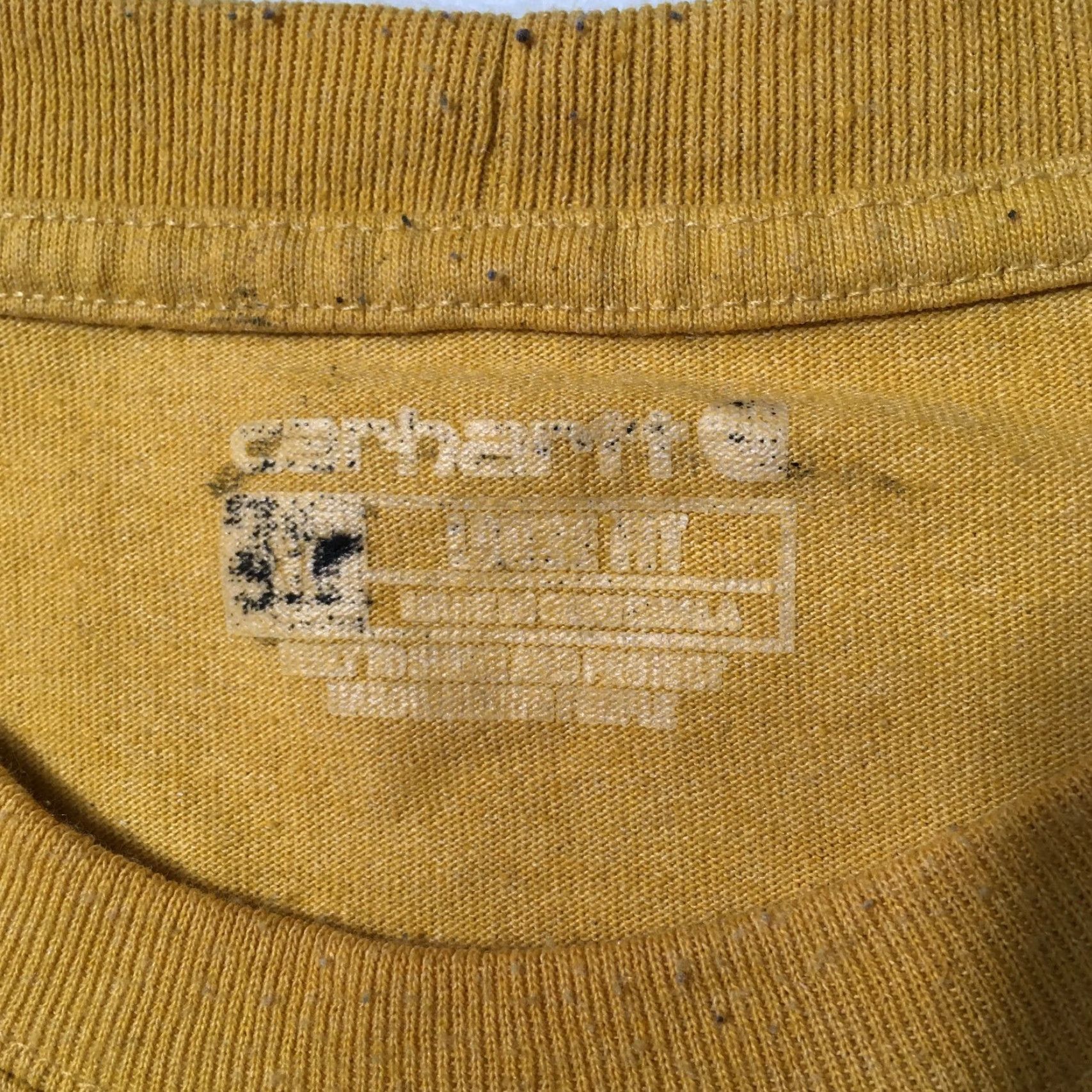 Carhartt Carhartt T-Shirt Men’s XL Yellow Pocket Crew Neck Short Sleeve Easy Care All Seasons Vintage? No, Regular Fit Size US XL / EU 56 / 4 - 3 Thumbnail