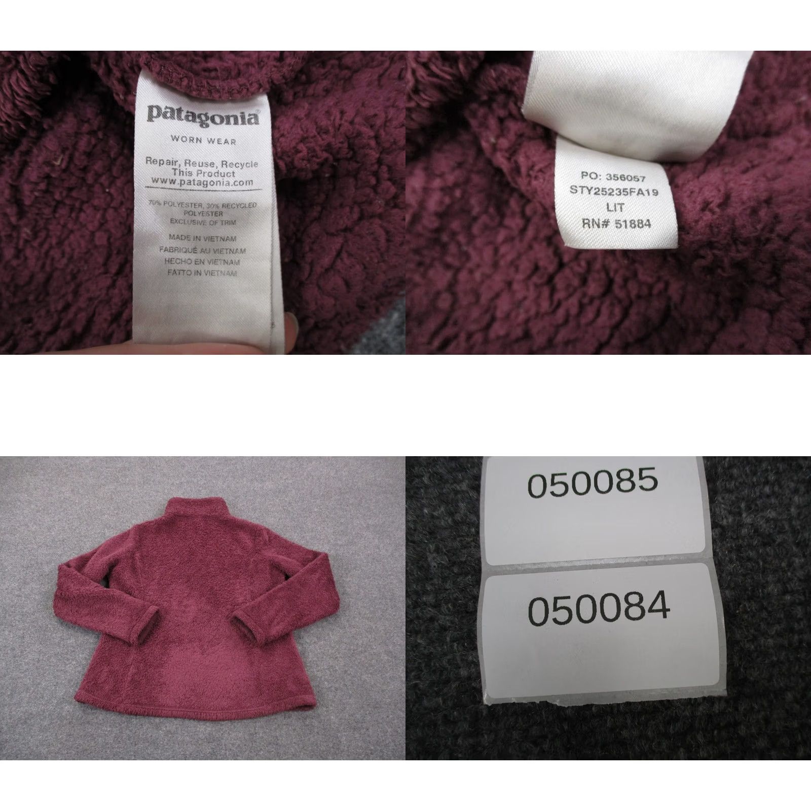 Patagonia Patagonia Jacket Womens L Purple Fleece Outdoor Coat Sweater Camping Size L / US 10 / IT 46 - 8 Thumbnail