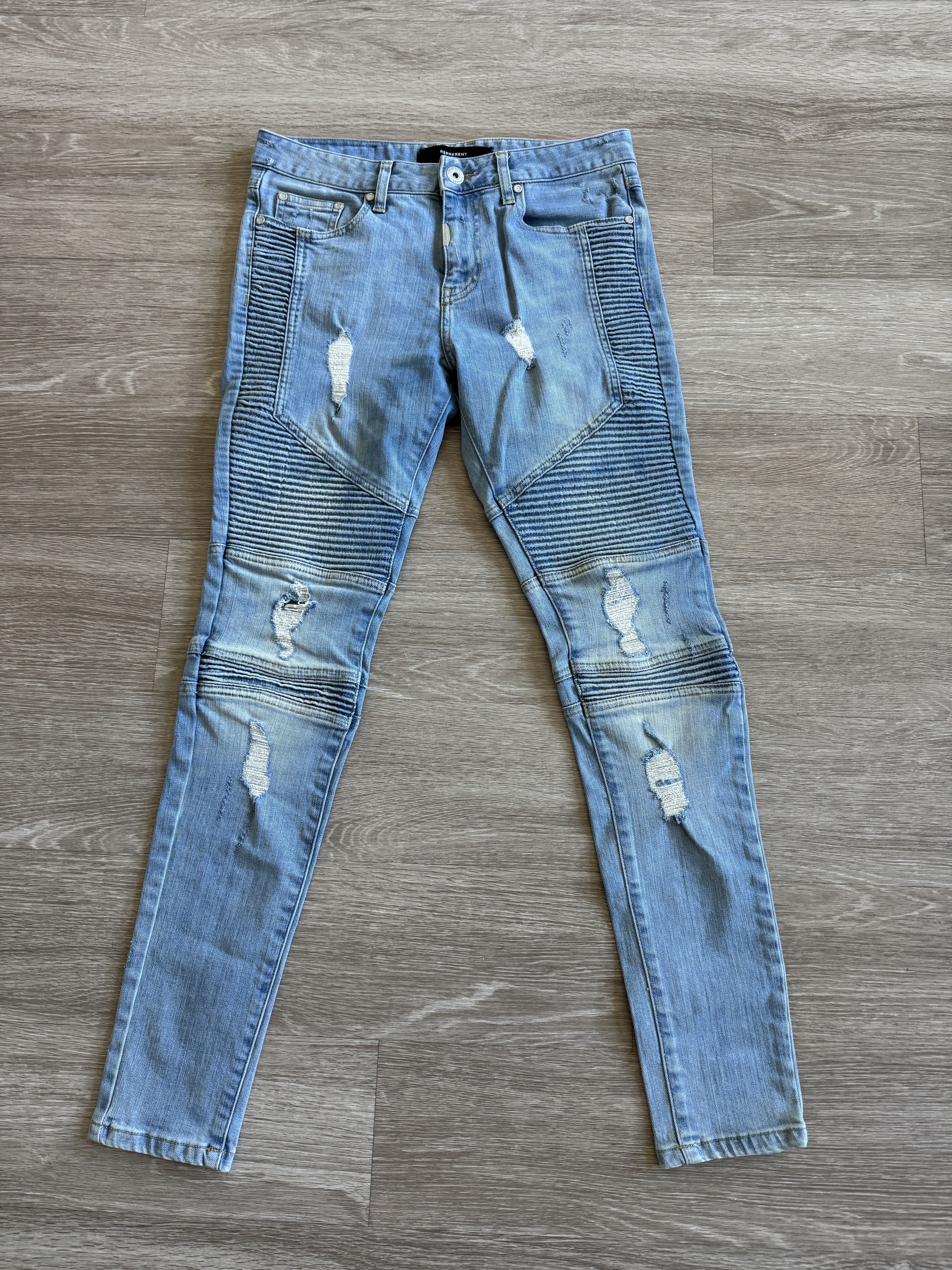 Represent Clo. Distress Biker Jeans Size US 30 / EU 46 - 2 Thumbnail