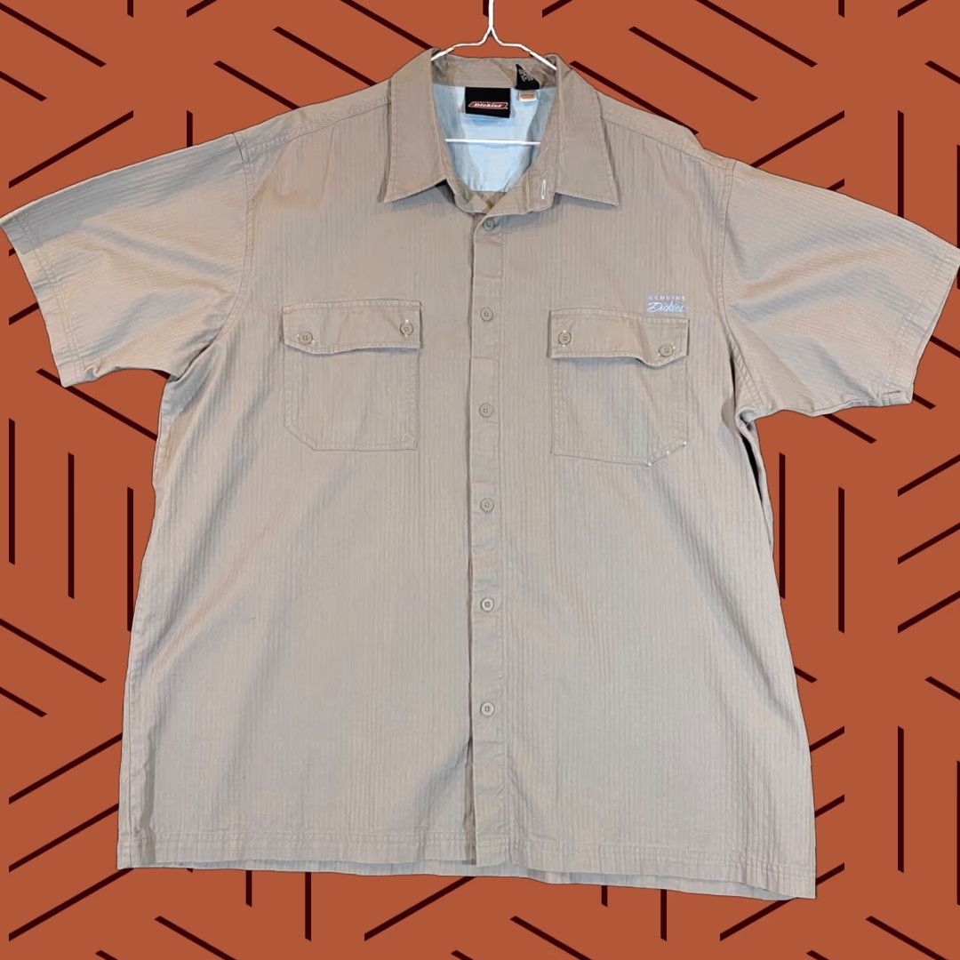 Dickies Dickies Shirt Mens 3XL Gray Button Up Chest Pocket Outdoors S/S Button-Up Casual Workwear Regular Men X-Large Size US XXL / EU 58 / 5 - 1 Thumbnail