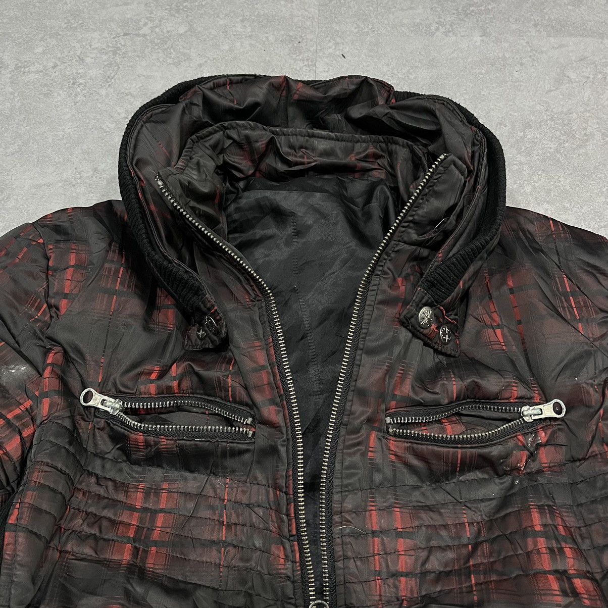 14th Addiction 2000s SEMANTIC DESIGN PLAID BONO JACKET Size US L / EU 52-54 / 3 - 4 Thumbnail