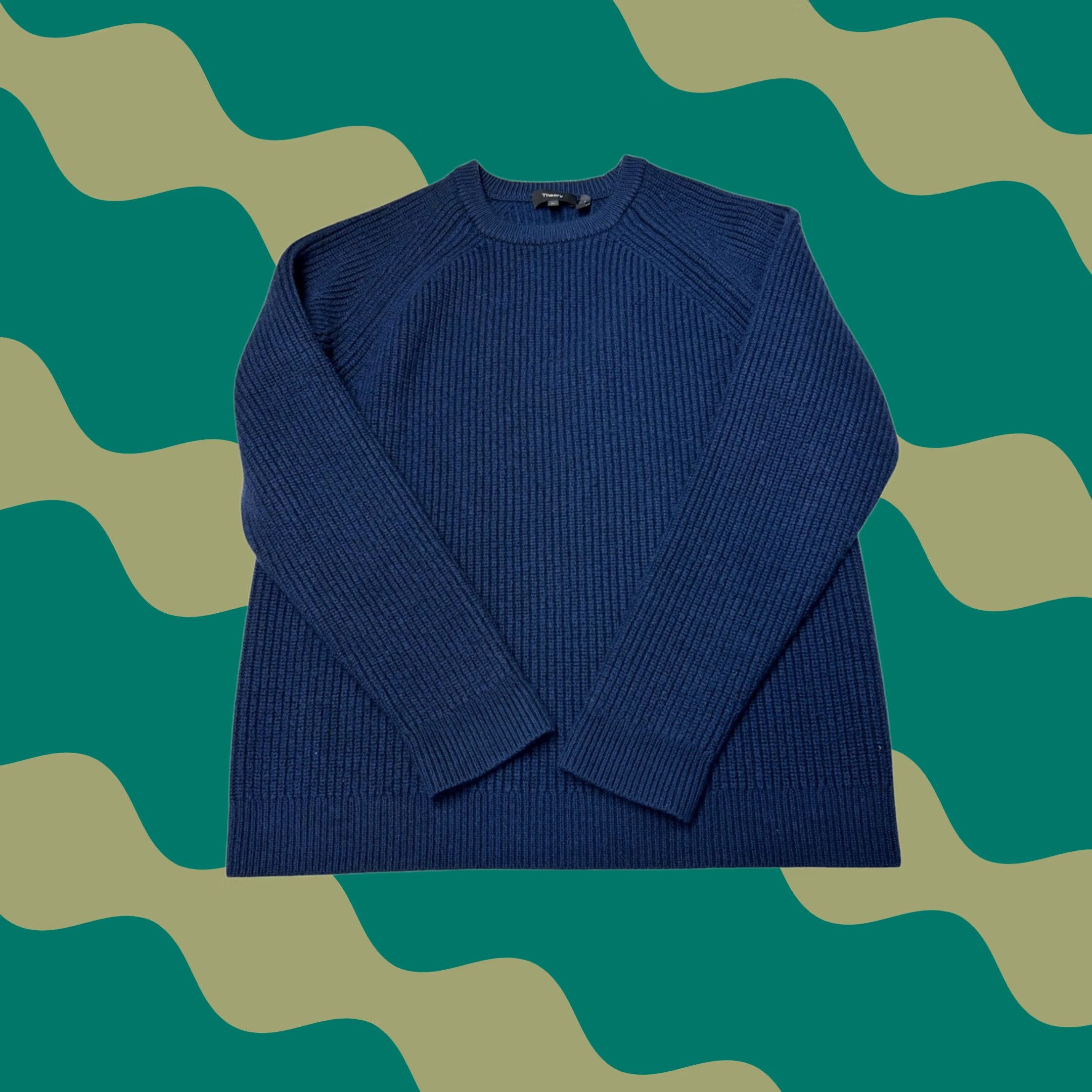 Theory Theory Meylan O Cashwool Navy Blue 100% Merino Wool Crewneck Raglan Sweater XL Women Pullover Knit Heavyweight Ribbed Vintage? No Size XL / US 12-14 / IT 48-50 - 1 Thumbnail