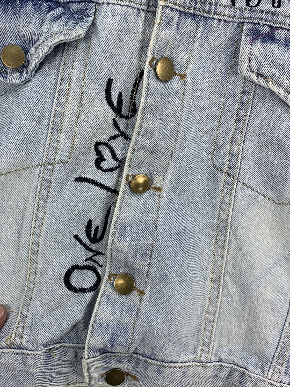 Other Punk Style Denim Crop Top Jacket Size L / US 10 / IT 46 - 9 Thumbnail
