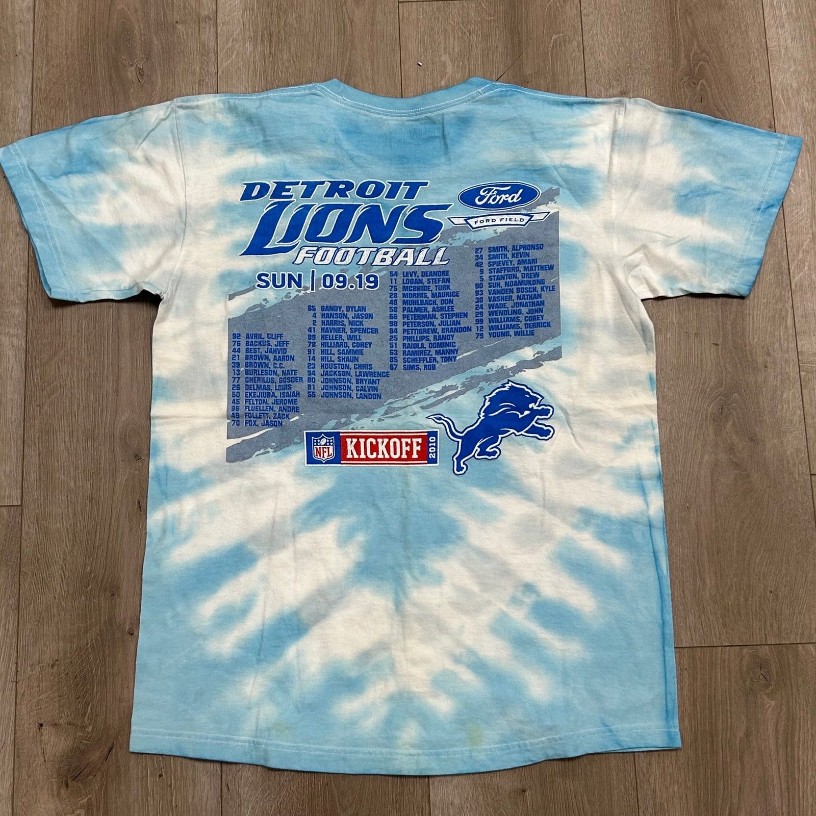 NFL 2010 Detroit Tigers Hurley NFL Kickoff Tie Dye Tee Large L Size US L / EU 52-54 / 3 - 3 Thumbnail