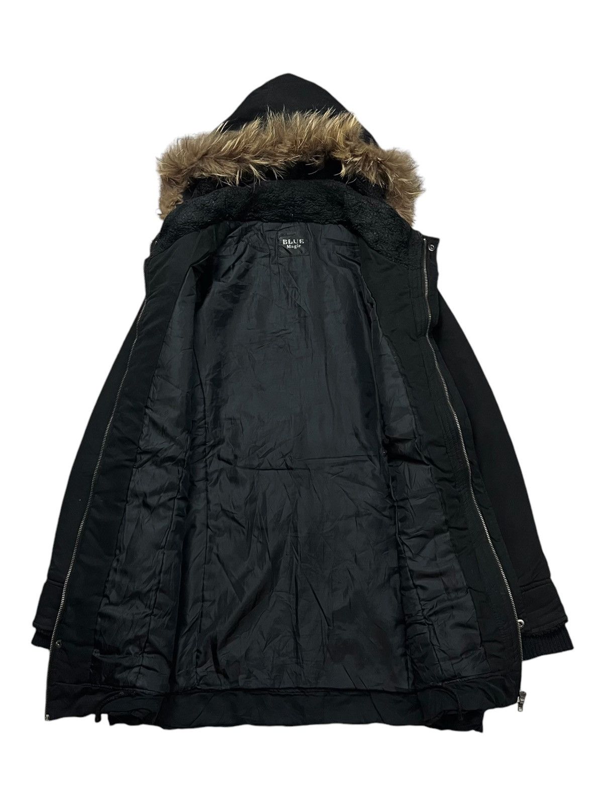 14th Addiction 2000s Blue Magic - Raccoon Fur Hoodie Jacket Size US M / EU 48-50 / 2 - 8 Thumbnail