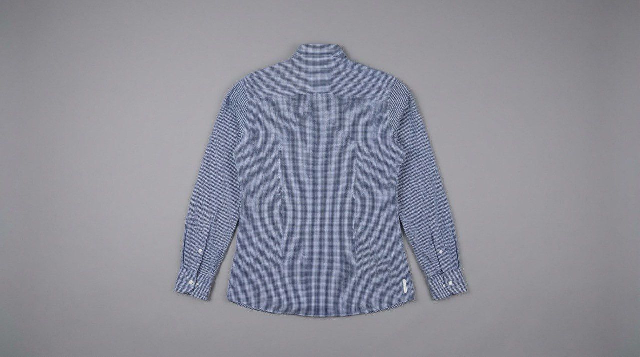 Prada Prada Milano Gingham Check Shirt — Navy Blue/White Size US L / EU 52-54 / 3 - 2 Thumbnail