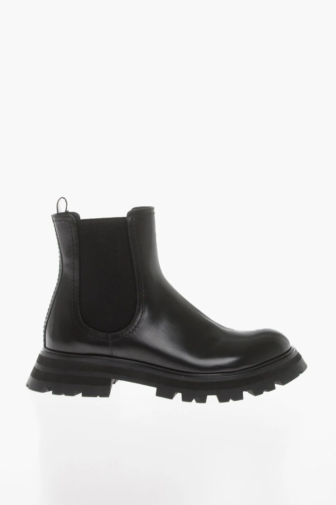 Alexander McQueen og1mm0426 Brushed Leather Chelsea Boots in Black Size US 6 / IT 36 - 1 Thumbnail