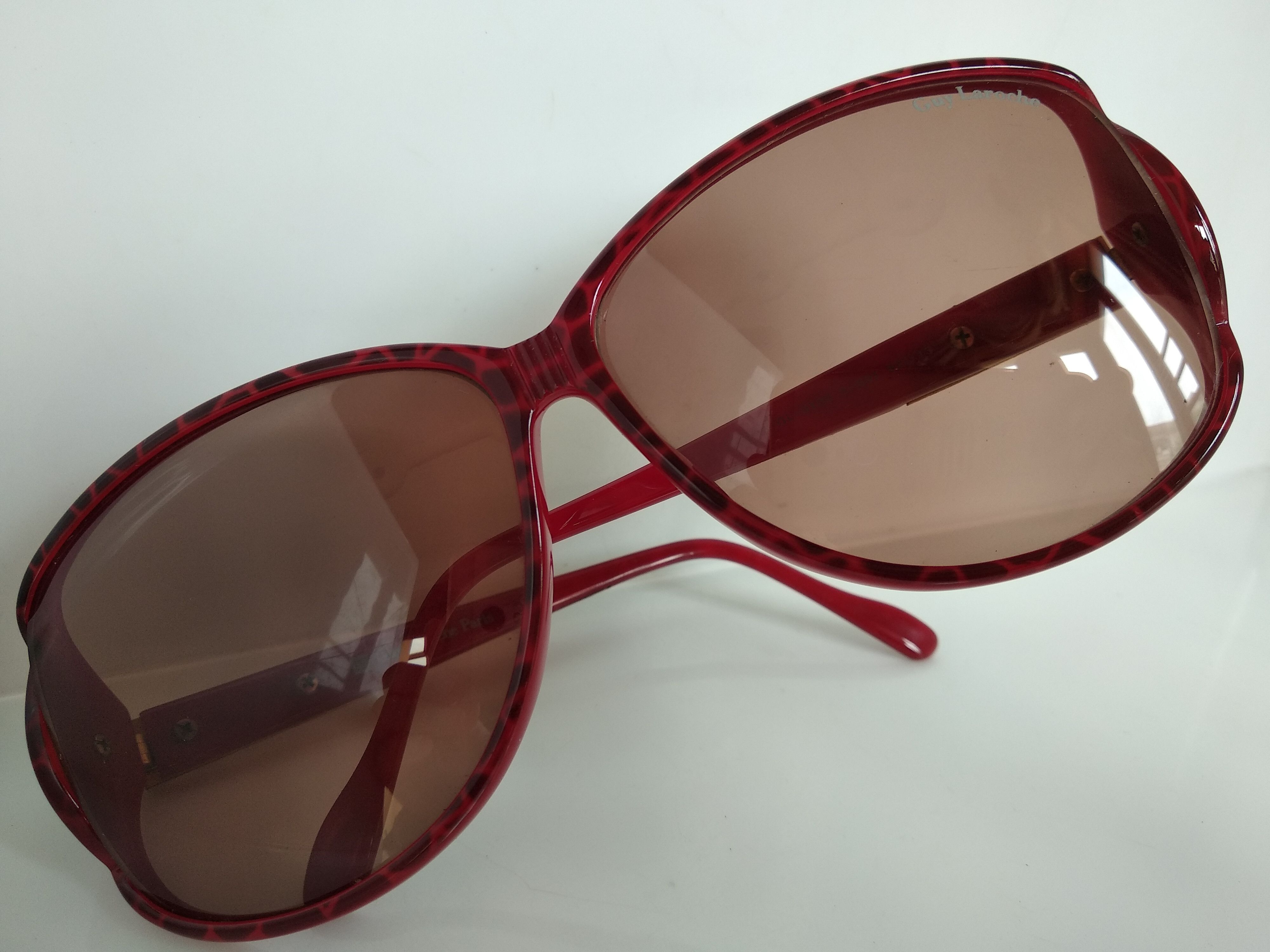 Guy Laroche Vintage Guy Laroche Paris GL-9109 Red Sunglasses Frame Size ONE SIZE - 7 Thumbnail
