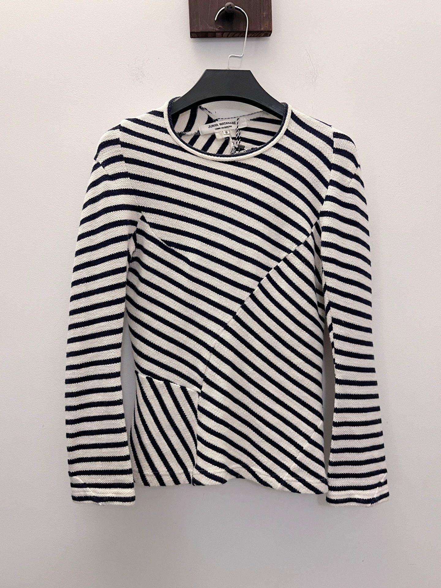 Junya Watanabe Junya Watanabe Stretch Stripe Asym Neck LS WT Top S Size S / US 4 / IT 40 - 8 Thumbnail
