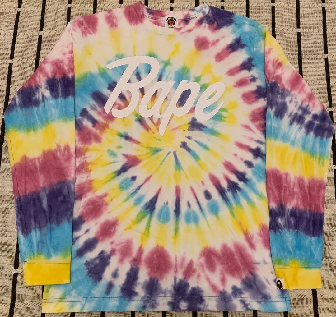 Bape Bape Tie-Dye Multi T-Shirt S Men Size US S / EU 44-46 / 1 - 1 Thumbnail
