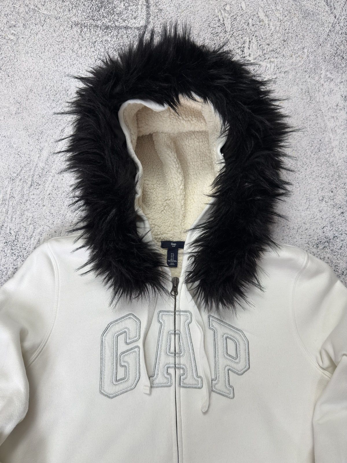 Gap Vintage Y2K GAP Zip Fur Hoodie IfSixWasNine LGB Style Size US L / EU 52-54 / 3 - 5 Thumbnail