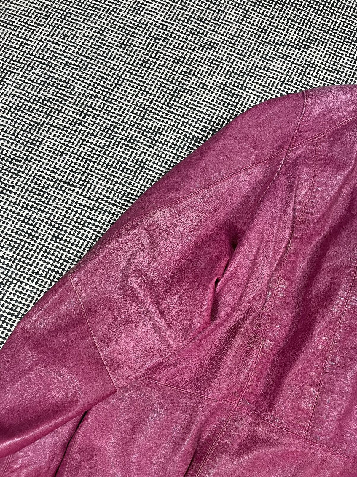 Genuine Leather Distressed vintage oversized cropped pink leather jacket Size US XL / EU 56 / 4 - 10 Thumbnail