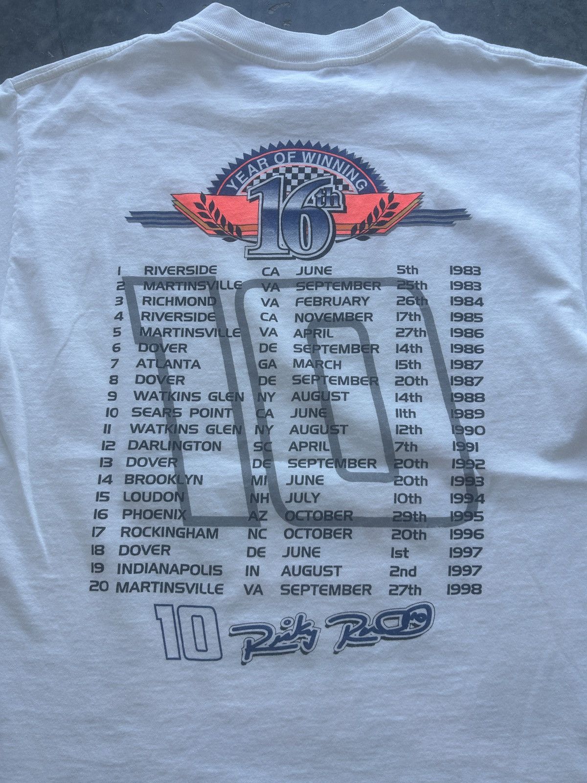 NASCAR × Vintage Vintage 90s Ricky Rudd NASCAR Graphic Tee Size US M / EU 48-50 / 2 - 7 Thumbnail