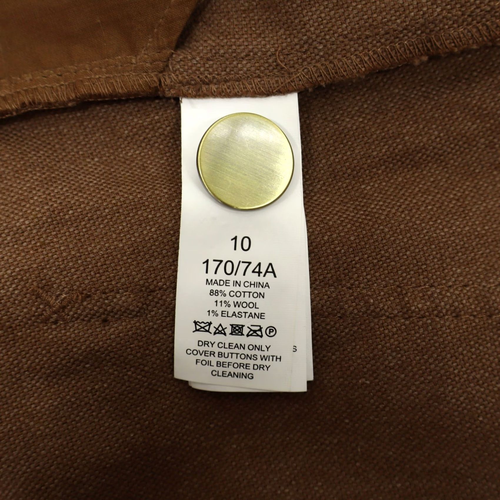 Vintage kate spade new york Women’s Basketweave Flare Pants Brown 34" Inseam Size 10 Regular Rise 12.5" Dry Clean Cotton Wool Elastane Brown Womens Pants Size 32" / US 10 / IT 46 - 5 Thumbnail
