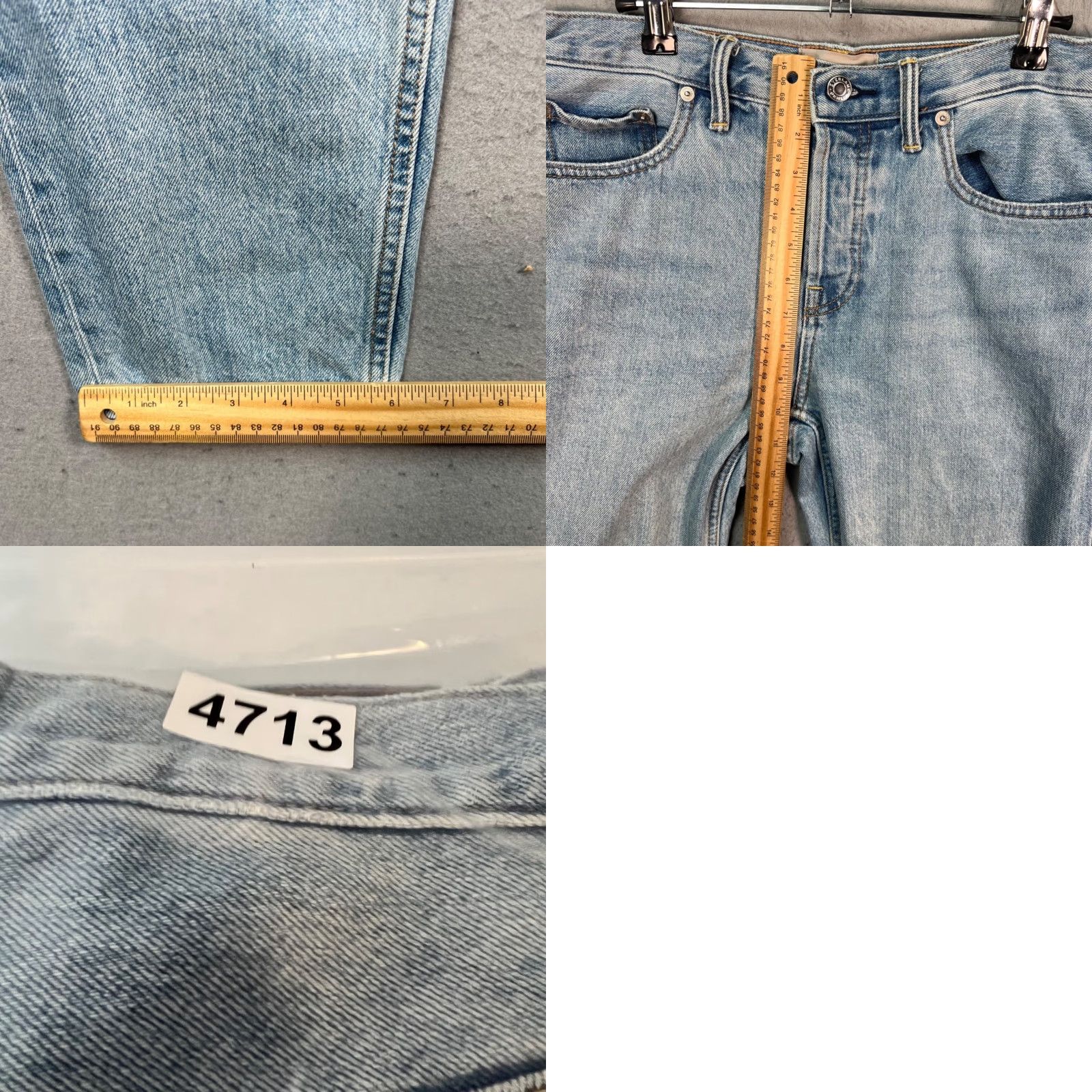 Everlane Everlane Jeans Women's Size 27 Boyfriend Light Wash Straight Leg Cotton Denim 5-Pocket Size 29" - 8 Thumbnail