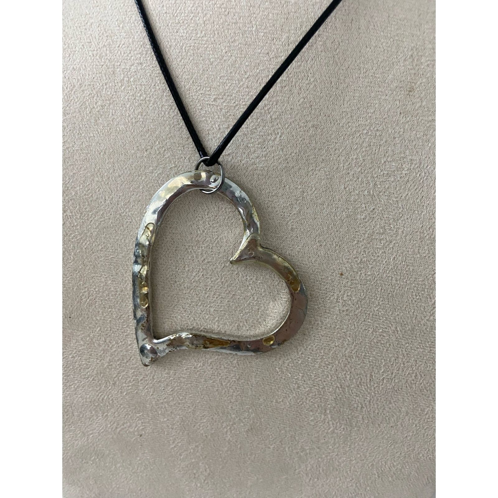 Handmade metal heart necklace Size ONE SIZE - 3 Thumbnail