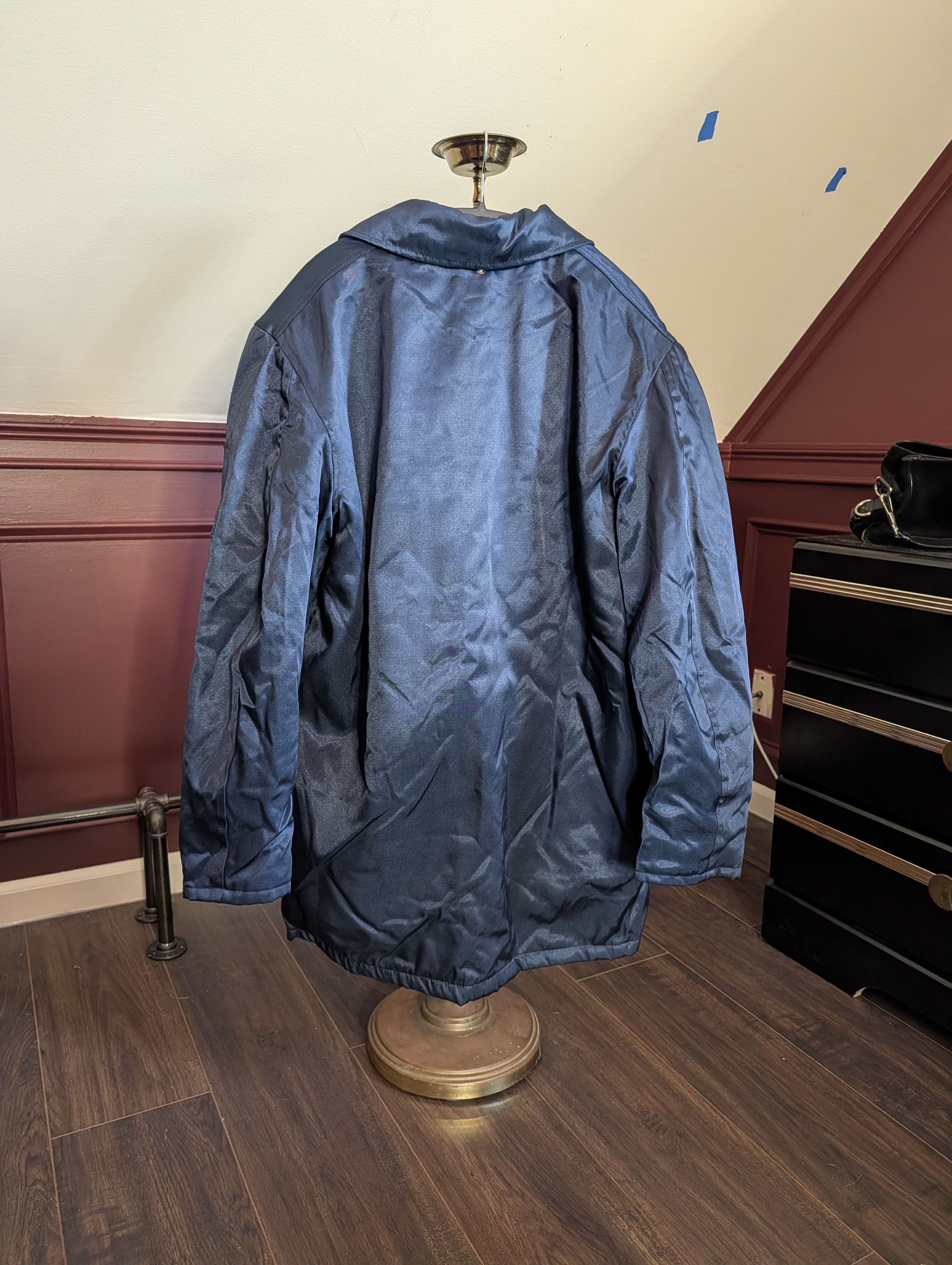 Vintage CALEB V SMITH & SON Faux Fur Lined Navy Parka Vintage Size US L / EU 52-54 / 3 - 10 Thumbnail