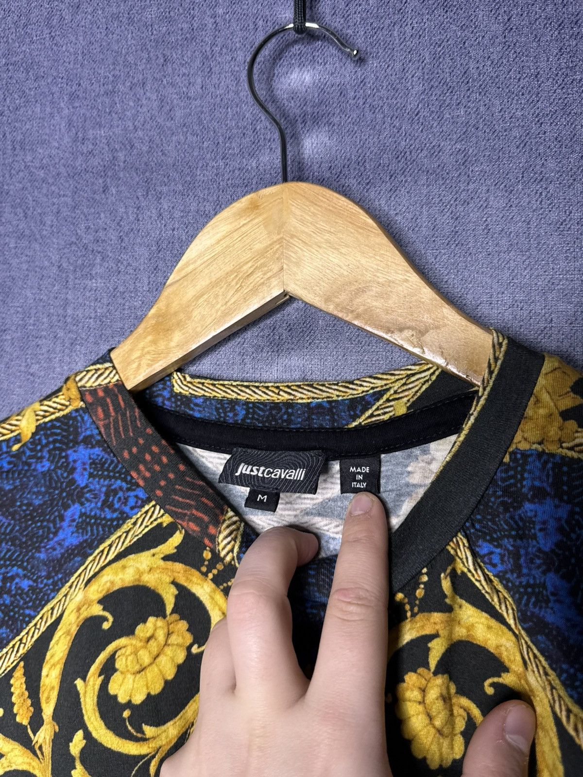 Just Cavalli Just Cavalli T Shirt Baroque Print Tee Vintage Y2K Size US M / EU 48-50 / 2 - 7 Thumbnail