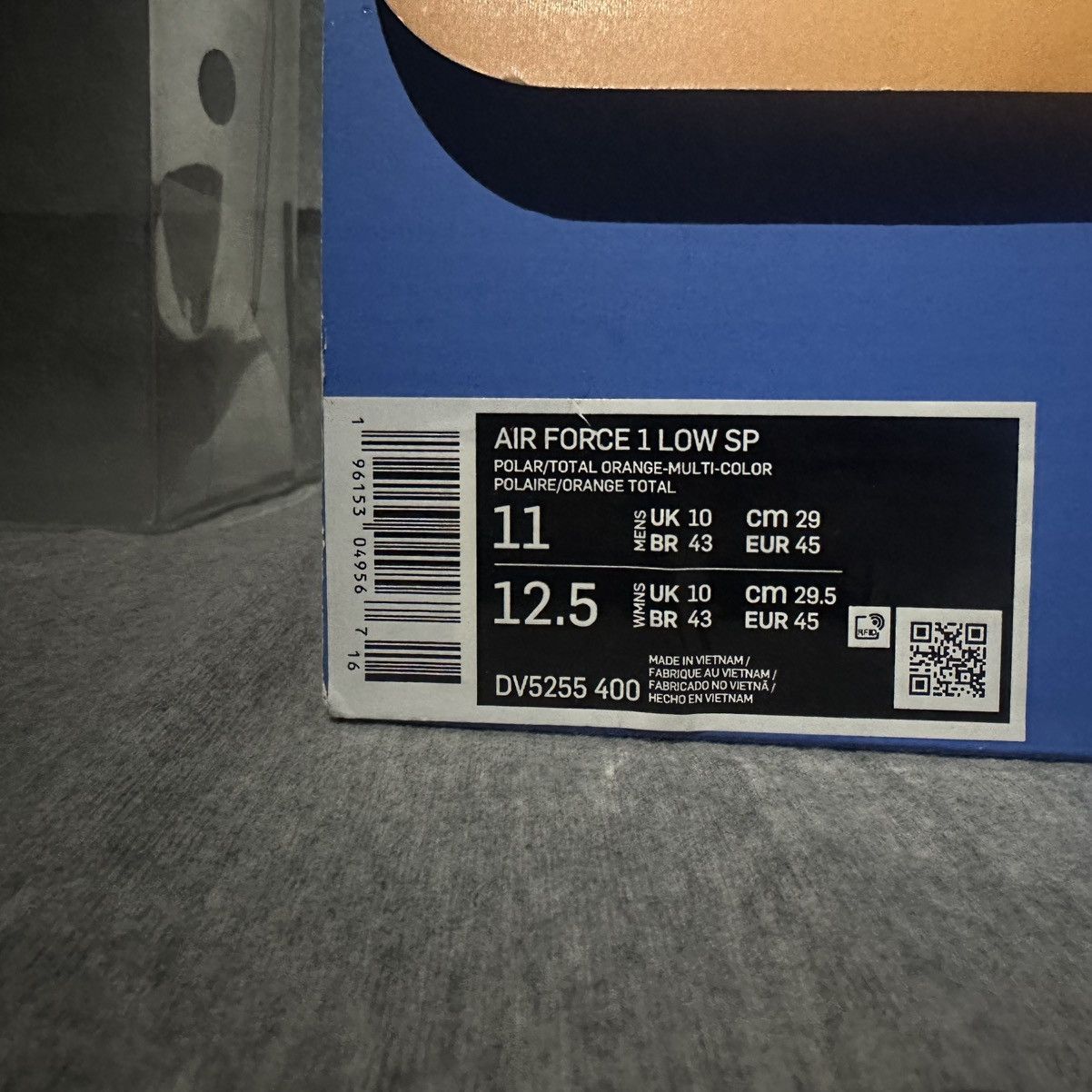 Nike Air Force 1 Low SP Undefeated Multi-Patent Total Orange